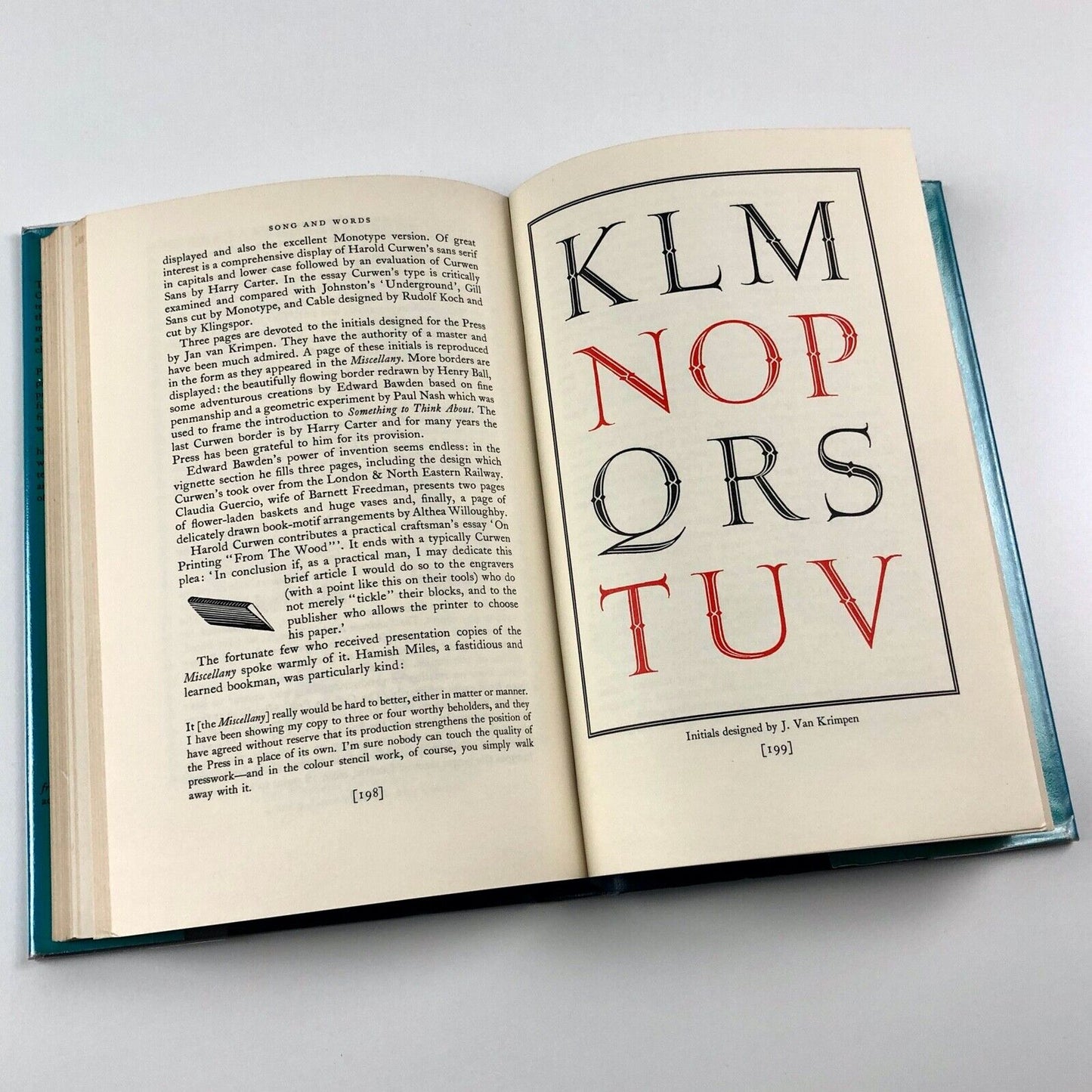 Songs and Words. A History of the Curwen Press by Herbert Simon | George Allen & Unwin, 1973