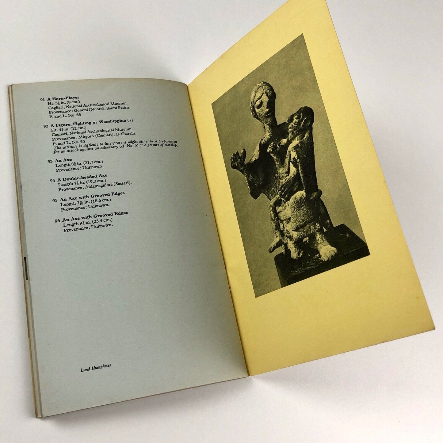 Ancient Bronzes from Sardinia | introduction by G. Pesce, Arts Council, 1954