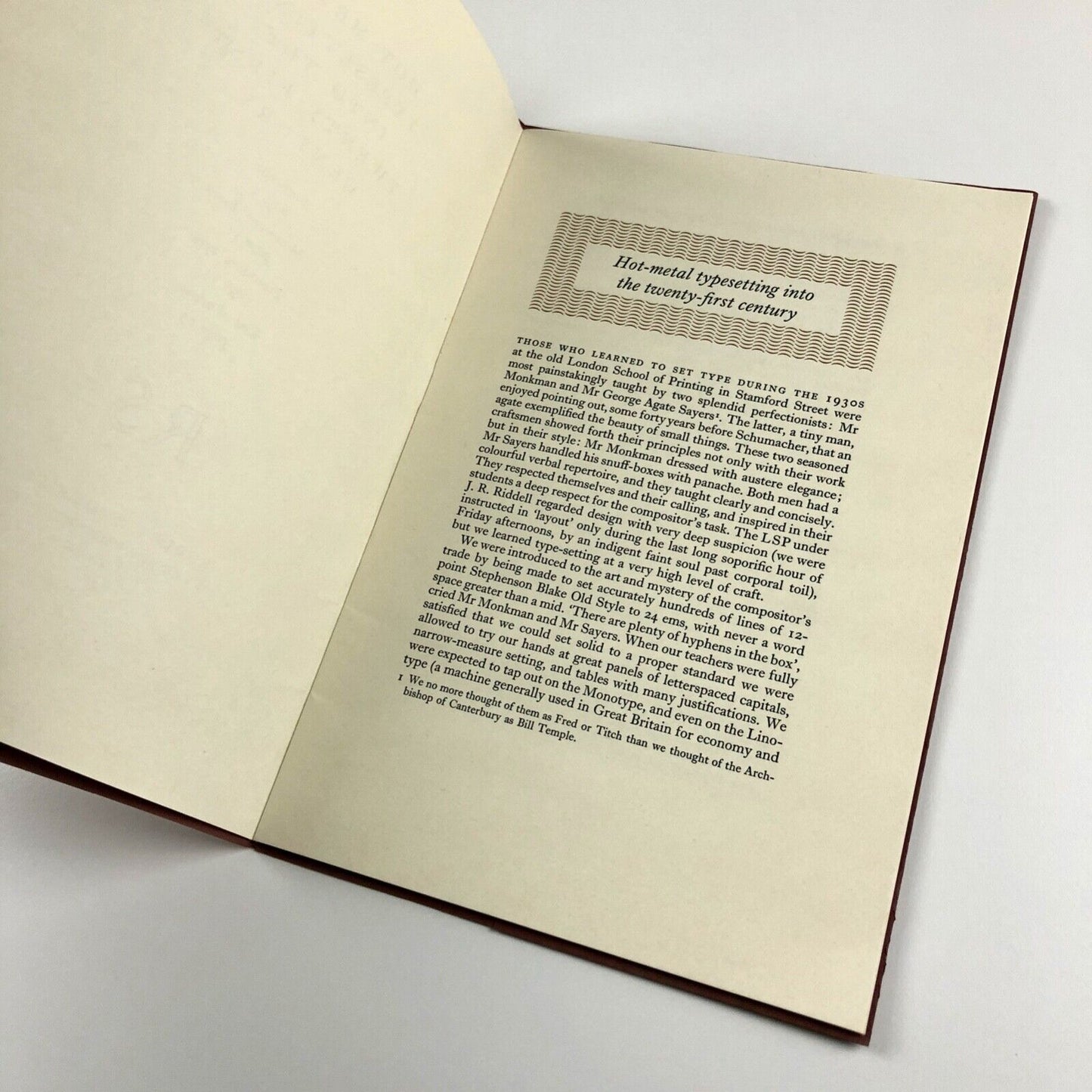 Hot-Metal Typesetting into the Twenty-First Century | Robert Stockwell 1983