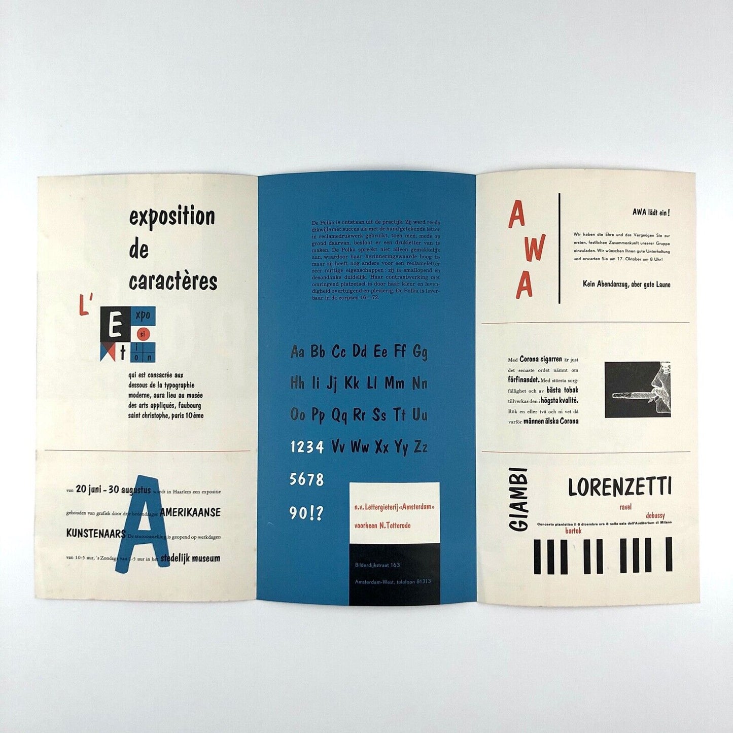Polka type specimen leaflet | n.v. Lettergieterij, Amsterdam, undated 1950s?