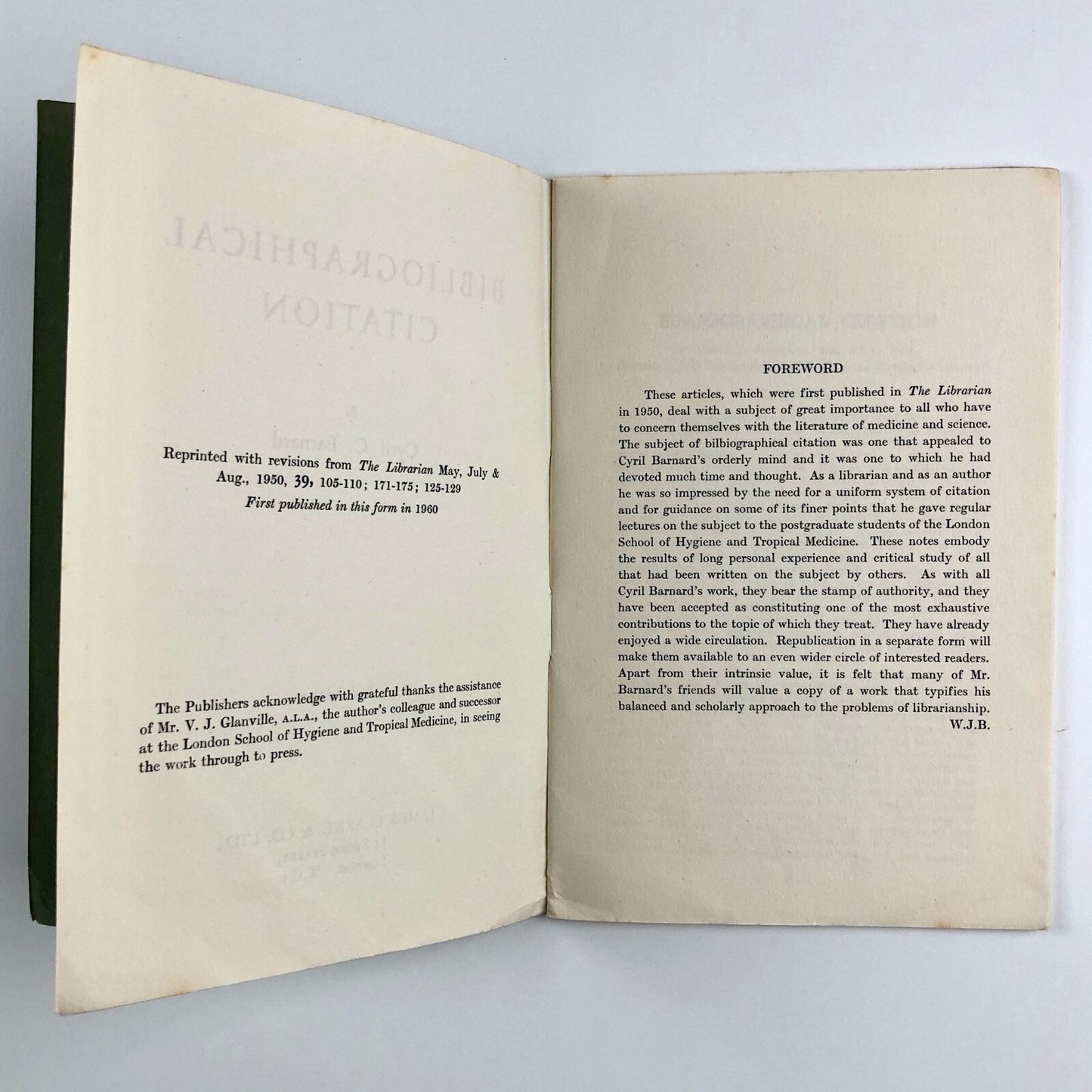 Bibliographical Citation by Cyril C. Barnard, 2nd edition | James Clarke & Co Ltd 1960