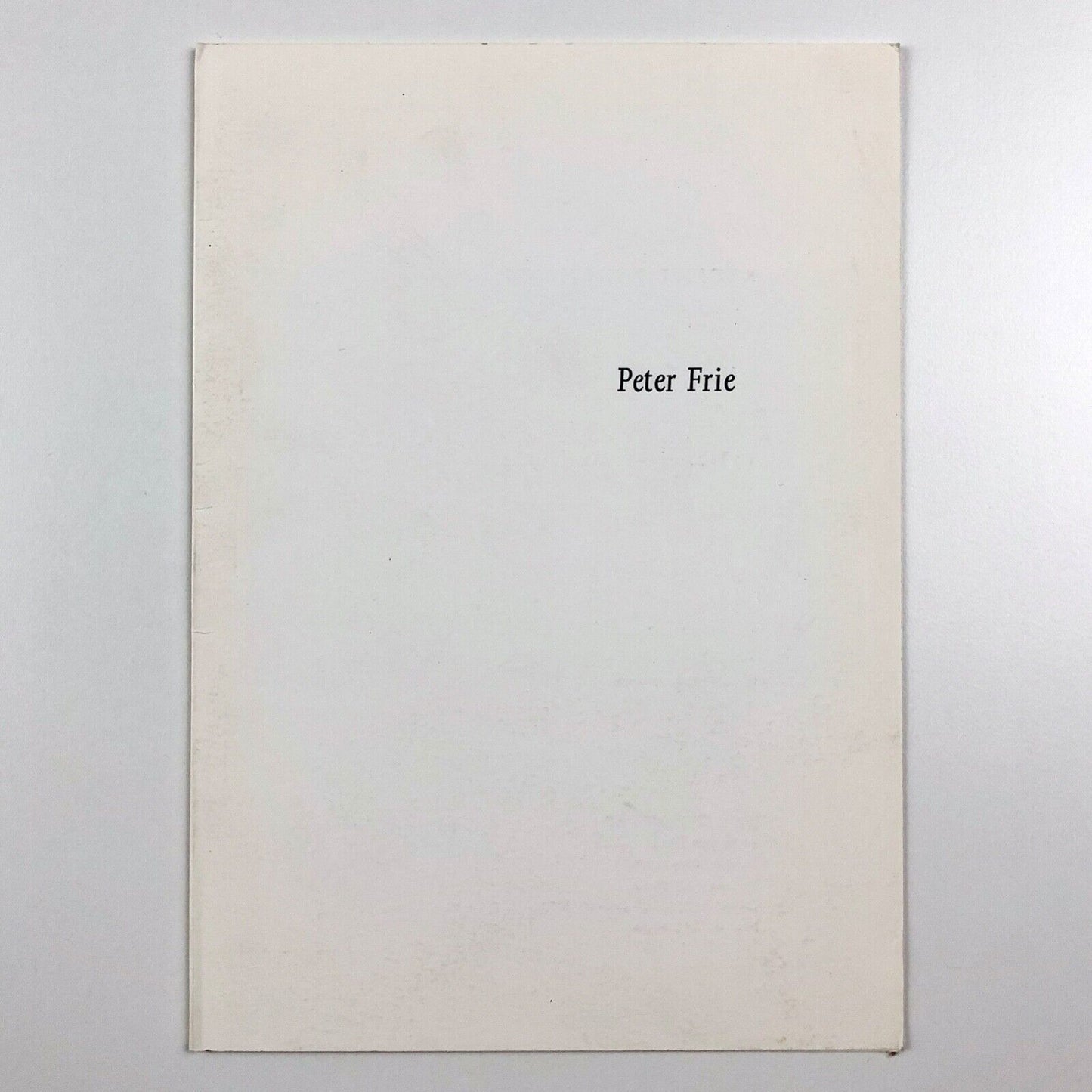 Peter Frie | Private view invitation card | New Art Centre, London 1989