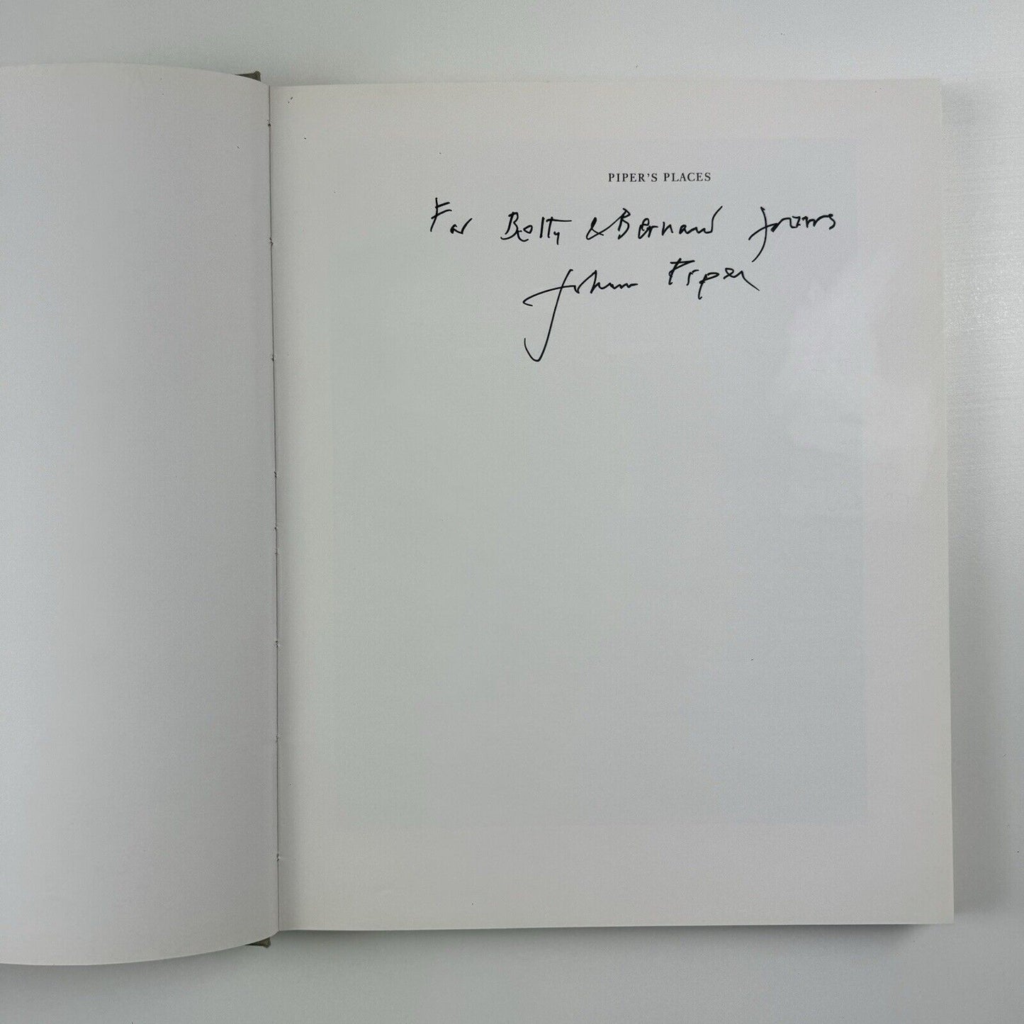 Piper's Places. John Piper in England & Wales by Richard Ingrams 1983 signed John Piper