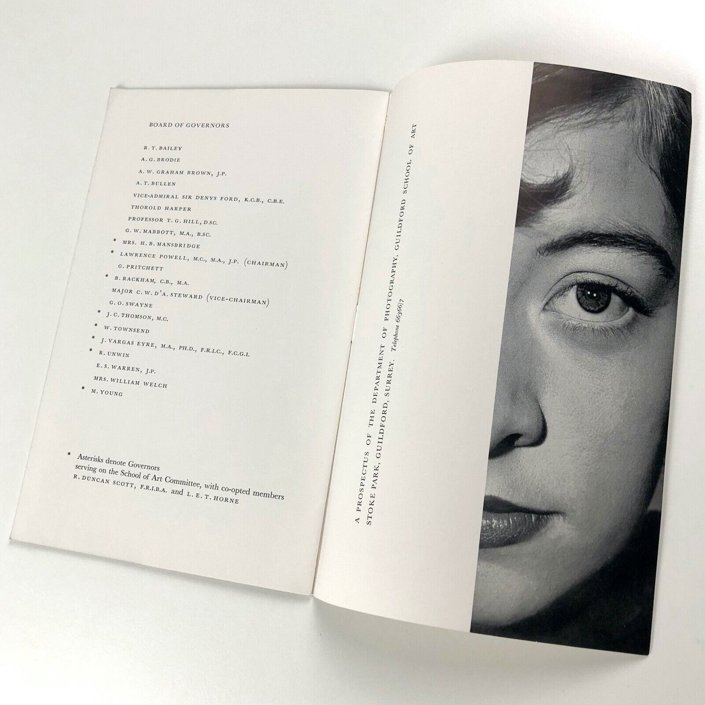 Prospectus of Photography. The department and its facilities | Guildford School of Art, 1960s | introduction by Ifor Thomas