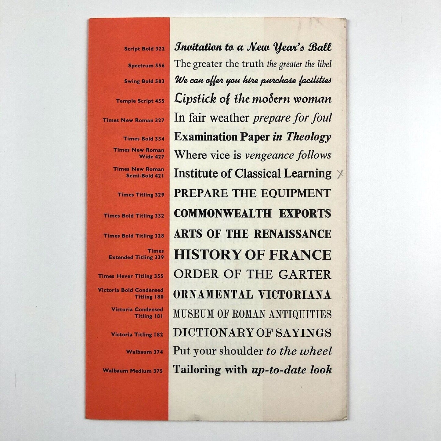 120 Monotype Display Faces | Type specimen booklet, undated