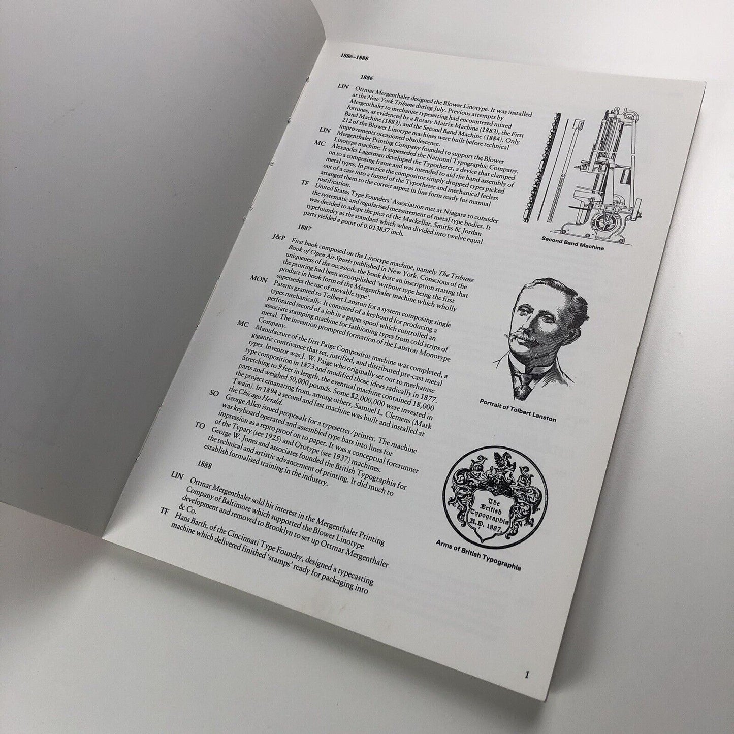 A Concise Chronology of Typesetting Developments 1886-1986 by L.W. Wallis 1988