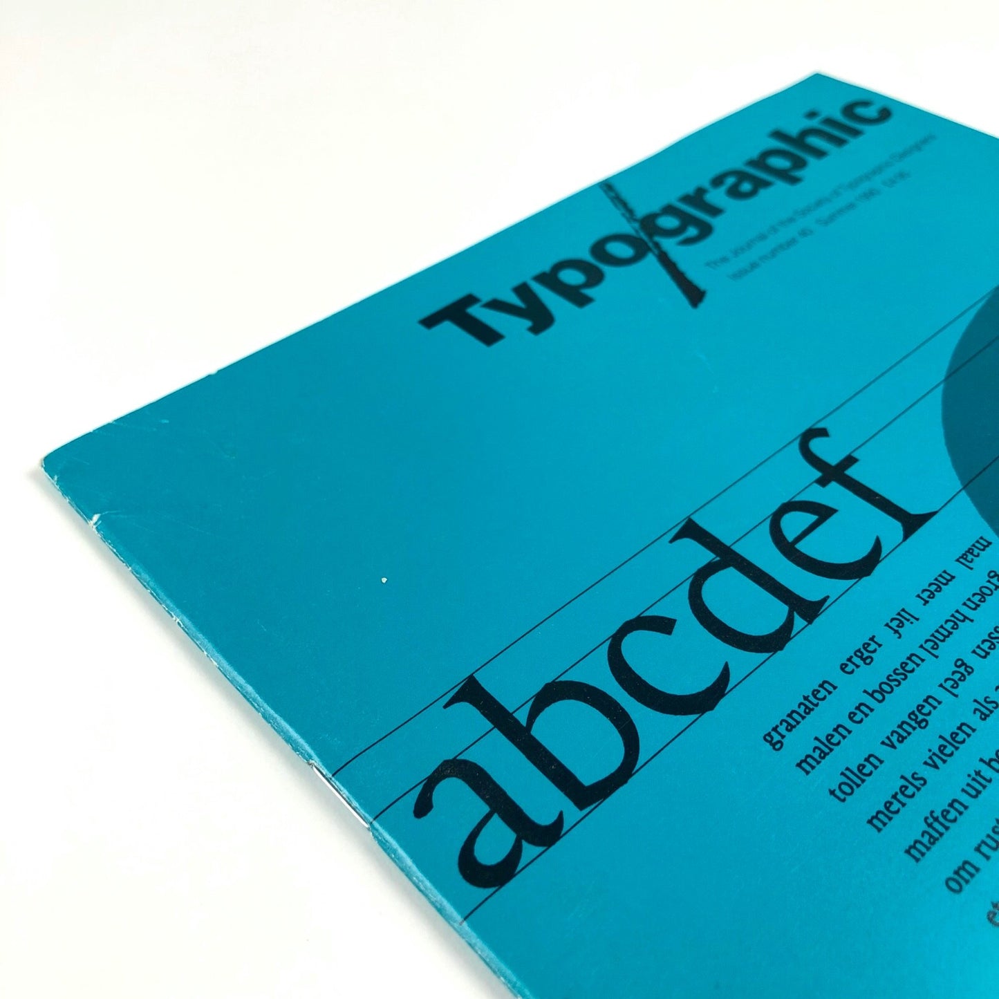 Typographic Journal of the Society of Typographic Designers | Issue 40, Summer 1990 | Guest editor Andrew Boag