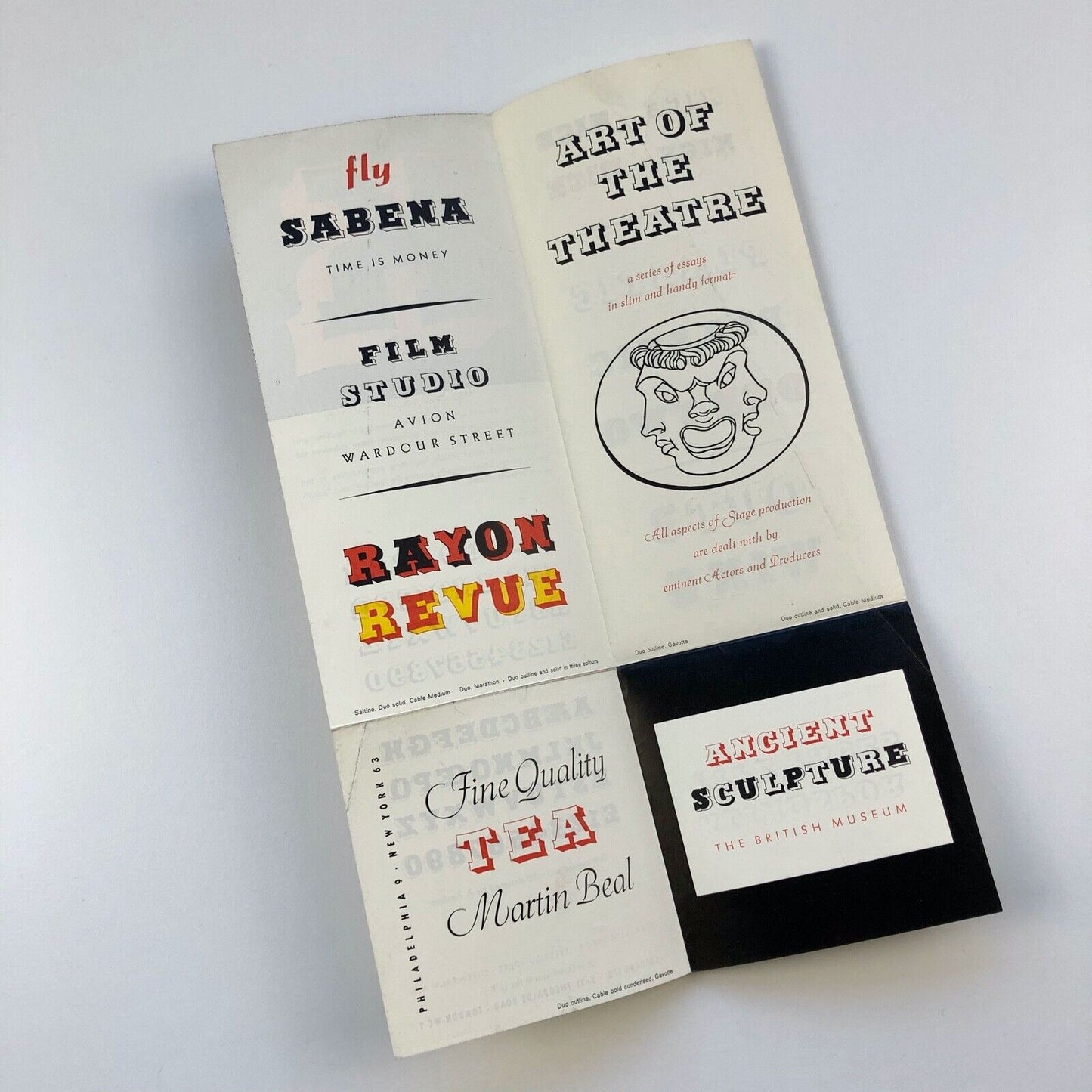 Klingspor Type Faces | Duo type specimen leaflet | Soldans Ltd, 1954 | Alfred Finsterer