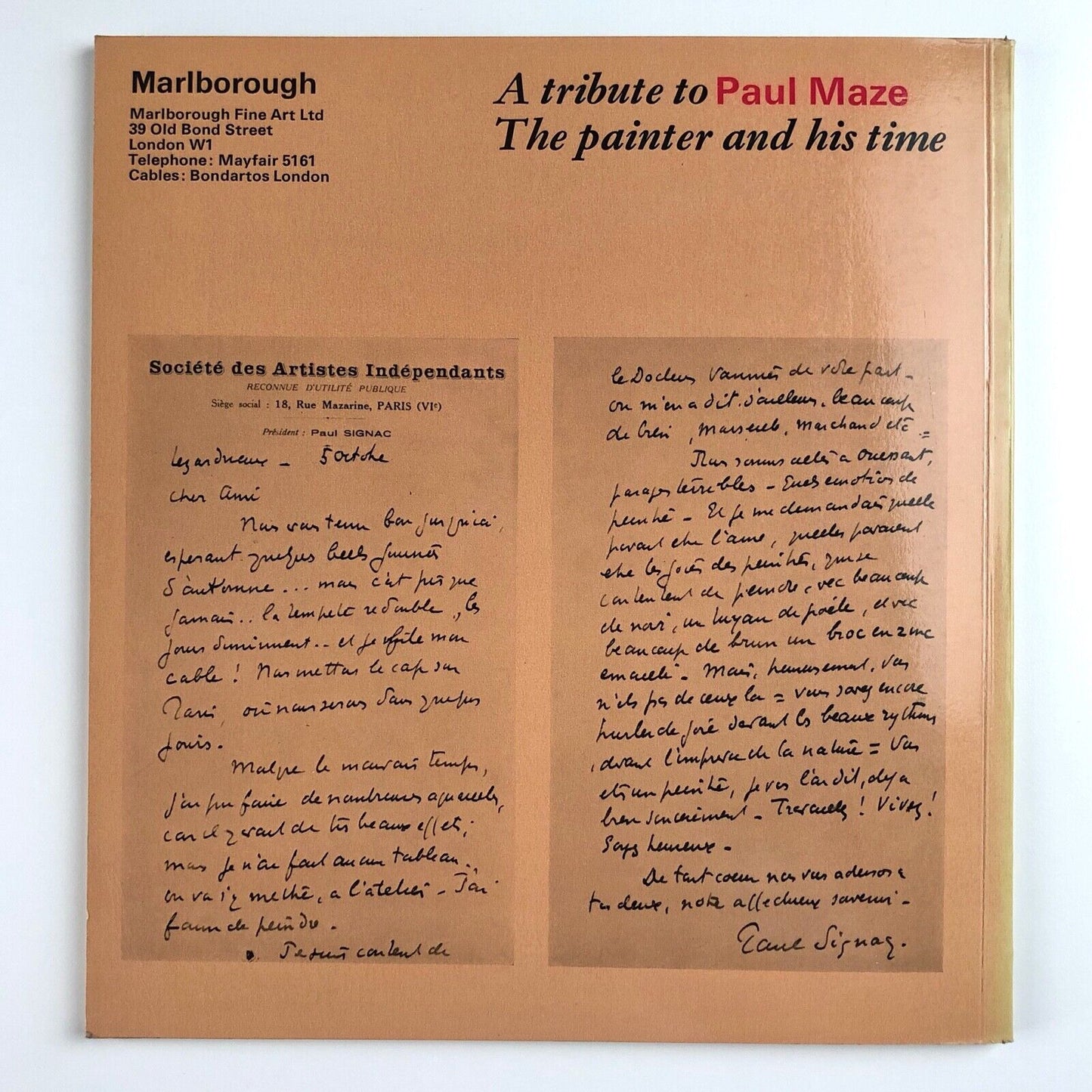 A Tribute to Paul Maze: The Painter and His Time | Marlborough Fine Art, May 1967