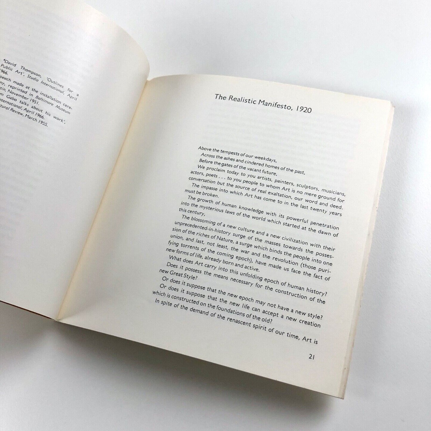Naum Gabo – The Constructive Process by Tessa Newman | Tate catalogue, 1976