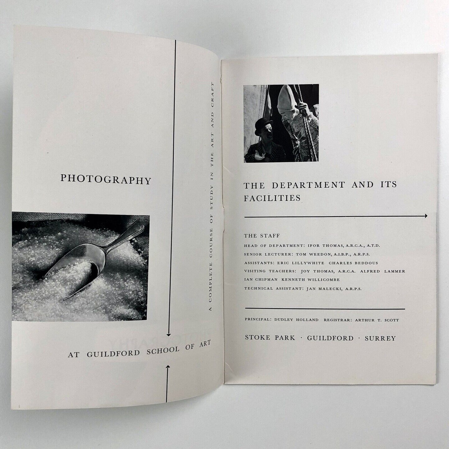 Prospectus of Photography. The department and its facilities | Guildford School of Art, 1960s | introduction by Ifor Thomas