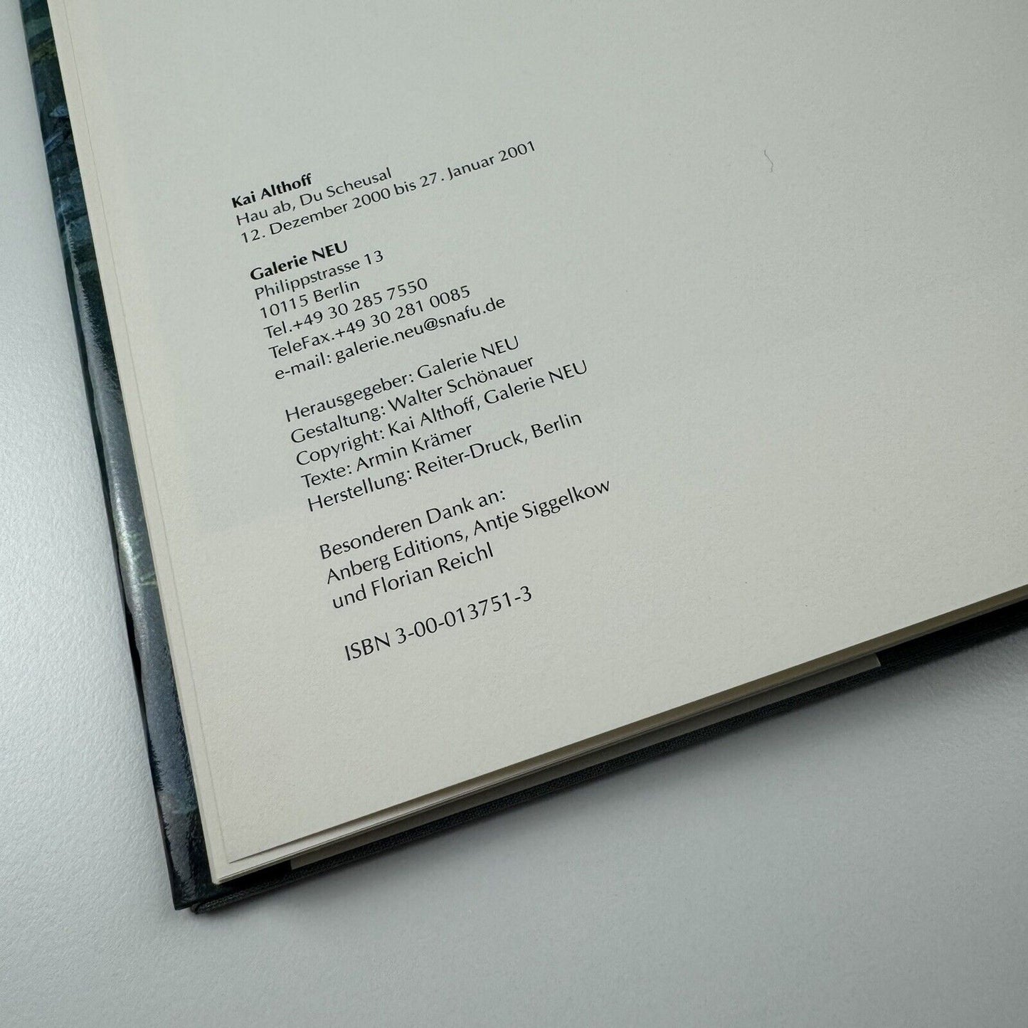 Sie suchen uns. Eine Geschichte von Armin Krämer zu Bildern von Kai Althoff | Galerie Neu, Berlin, 2001
