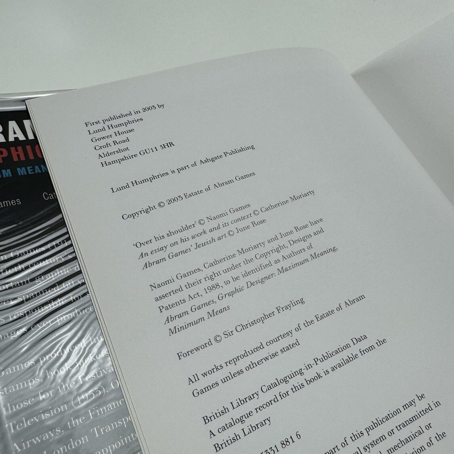 Abram Games. Graphic Designer | Naomi Games and Catherine Moriarty | Lund Humphries, 2003