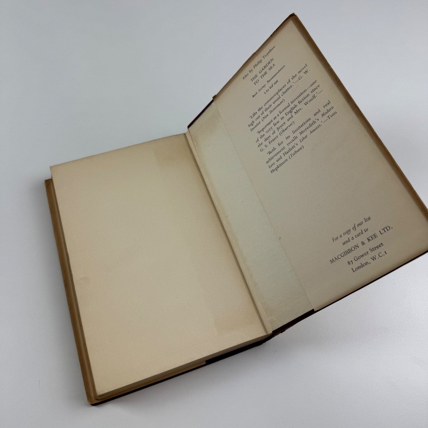 Friends Apart. A memoir of the thirties by Philip Toynbee. Macgibbon & Kee, 1954