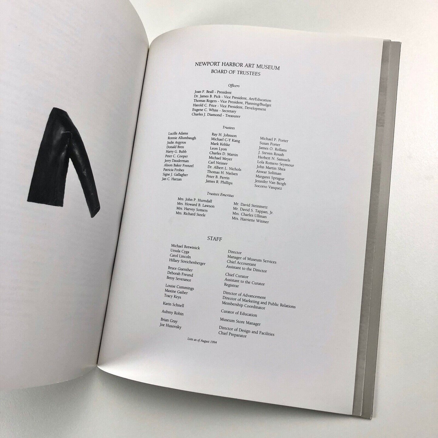 The Essential Gesture | Newport Harbor Art Museum 1994