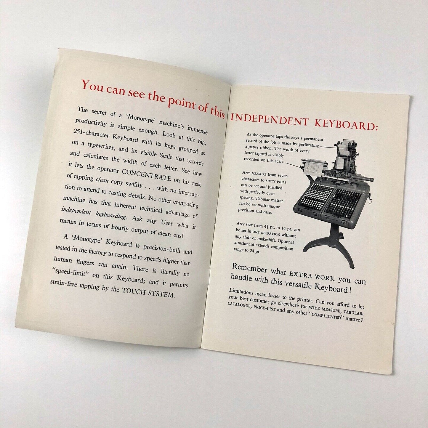 Points to Remember About ‘Monotype’ Composing & Casting Machines | Booklet