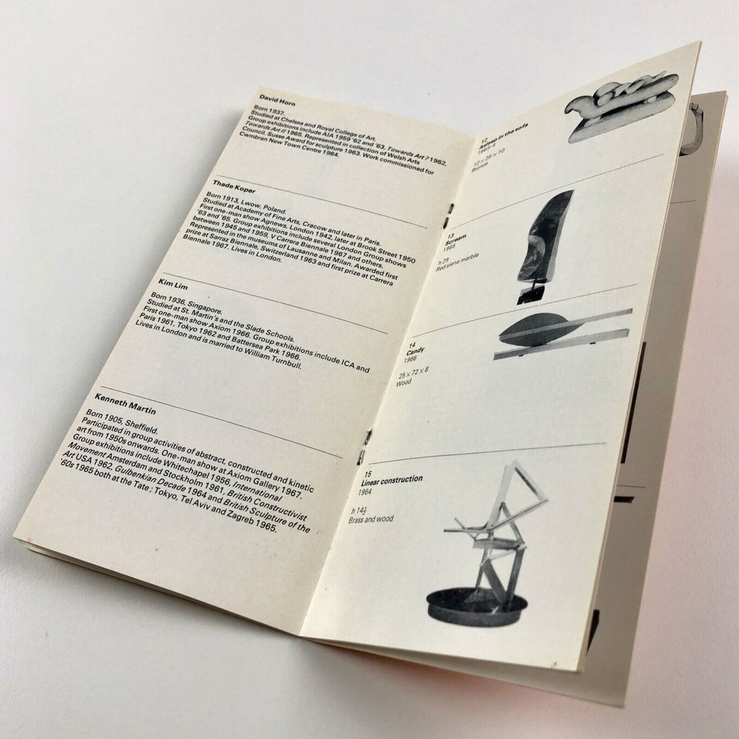Sculpture 60-67 from the Arts Council collection 1968 | Booklet, designed by Gordon House