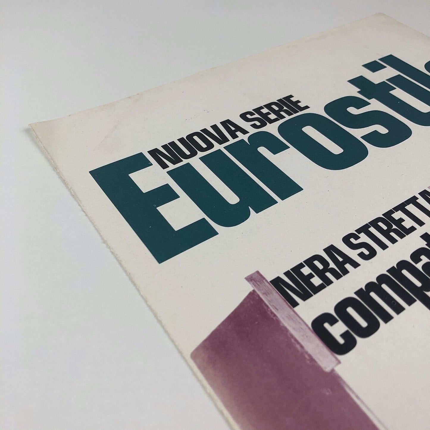 Nuova Serie Eurostile Nera Stretta compatta, Società Nebiolo | Type specimen leaflet | Aldo Novarese