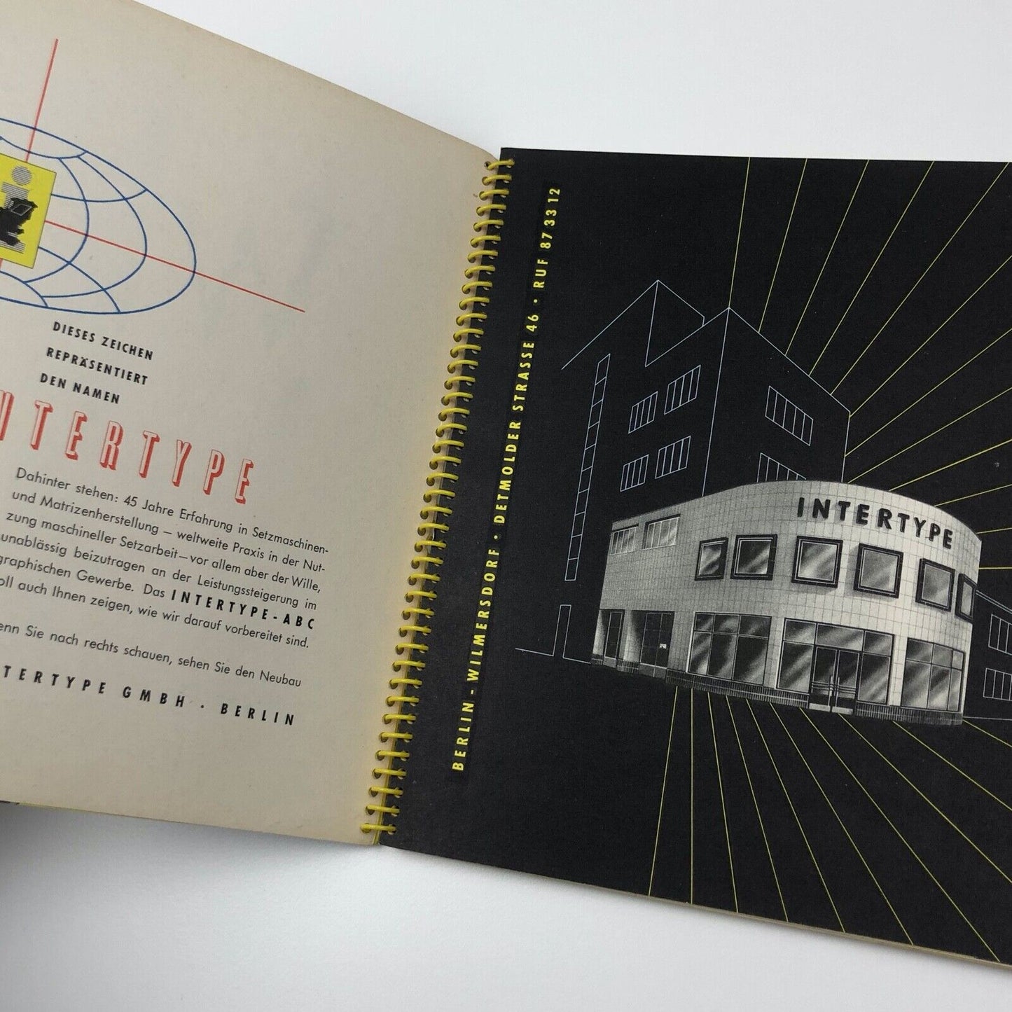 Intertype-ABC | Intertype-Setzmaschinen GMBH type specimen booklet, undated presumed to date from 1950s | Bodoni, Garamond, Futura etc