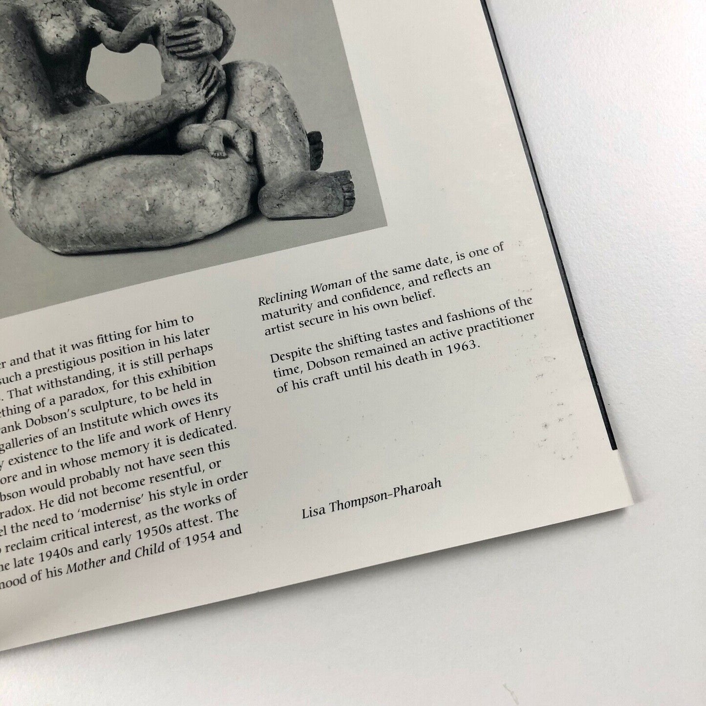 Frank Dobson: Selected Sculpture 1915-1954 | Henry Moore Sculpture Trust, and The Henry Moore Institute, Leeds, 1994