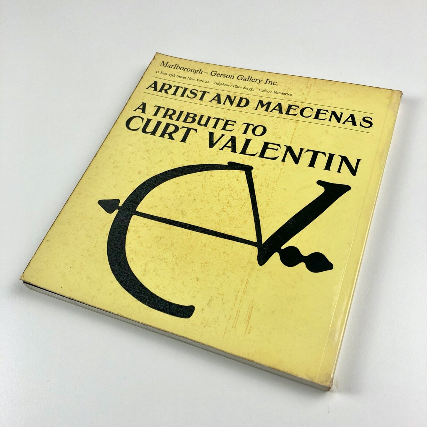 Artist and Maecenas – A Tribute to Curt Valentin | Marlborough-Gerson gallery catalogue, 1963