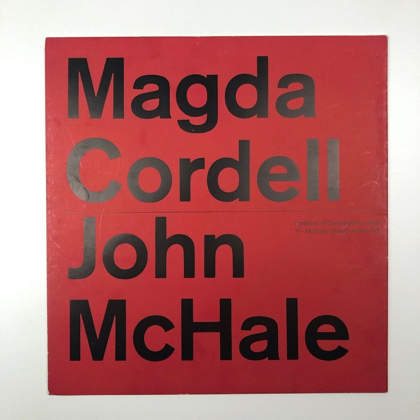 Magda Cordell / John McHale, ICA exhibition leaflet 1961 | Designed by Gordon House