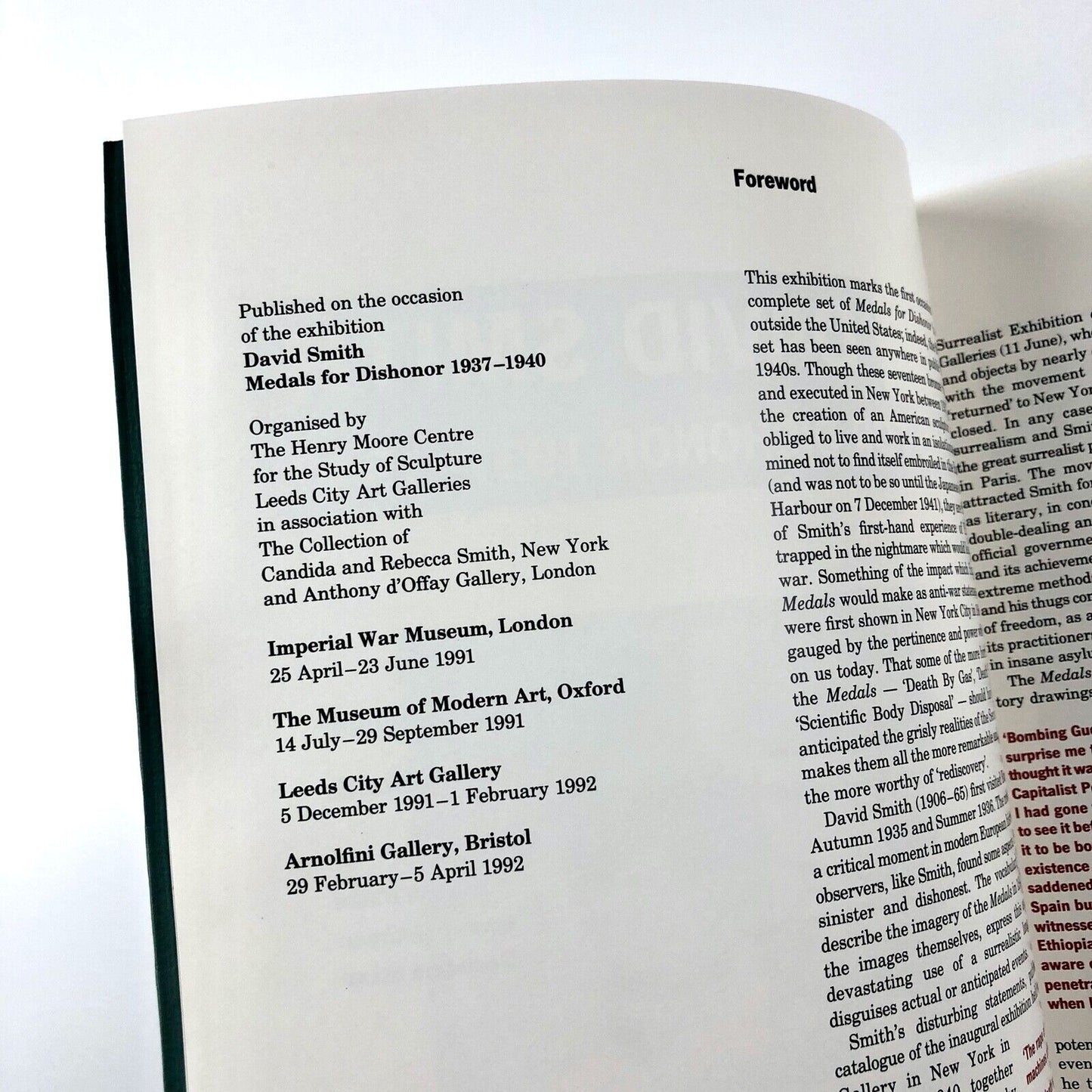 David Smith: Medals for Dishonor 1937–1940 | Henry Moore Centre catalogue, 1991