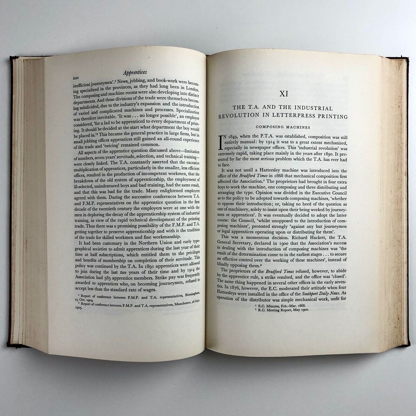 The Typographical Association | Origins and History up to 1949 by A. E. Musson | Oxford University Press, 1954