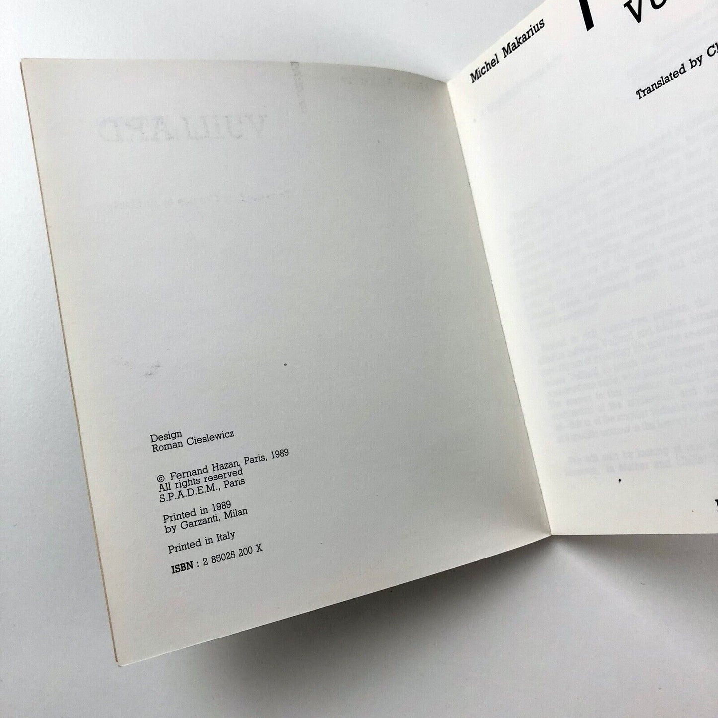 Edouard Vuillard by Michel Makarius | Design by Roman Cieslewicz | Fernand Hazan, 1989