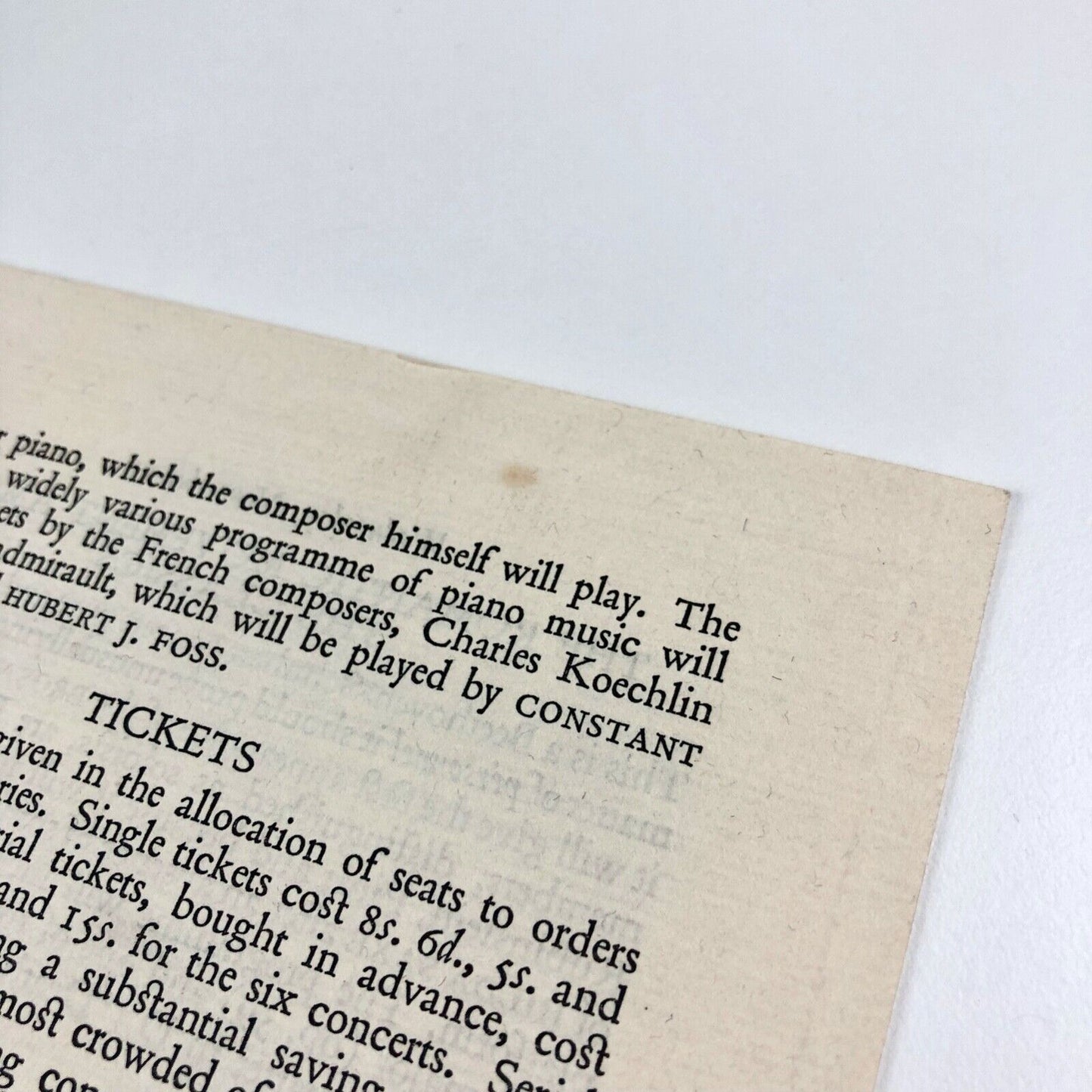 A Series of Six Period Concerts, The Nonesuch Press | Wigmore Hall | undated c.1930s