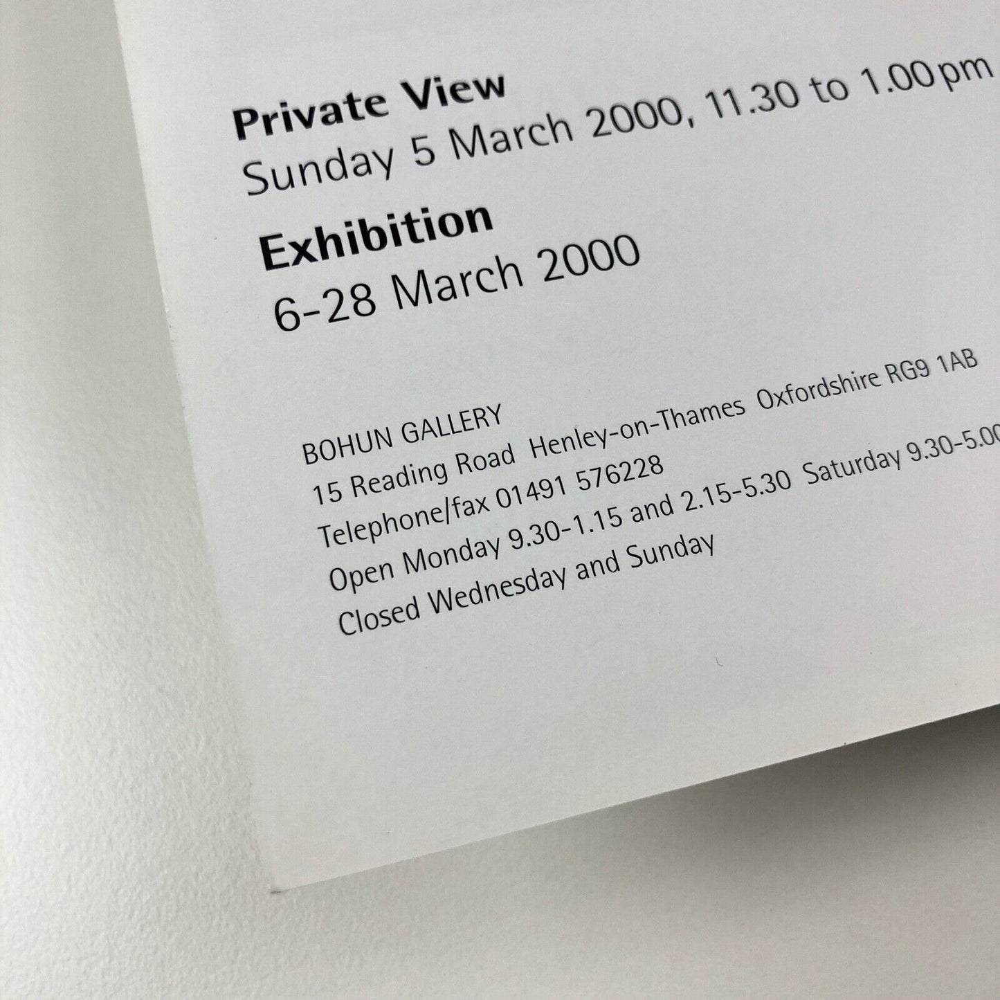 Folding card Bryan Ingham 1936–1997. Paintings, reliefs, collage and sculpture 1985-1996 | Bohun Gallery in association with Francis Graham-Dixon, 2000