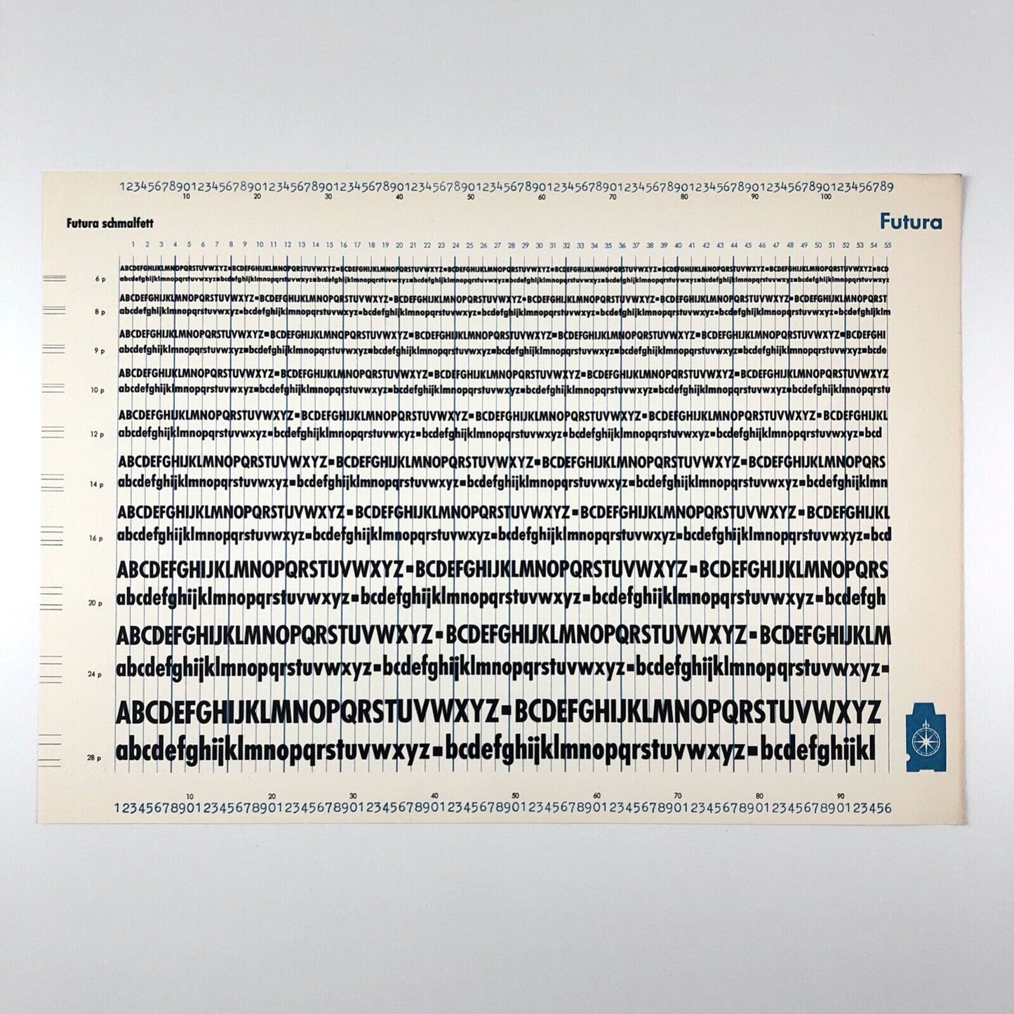 Arbeitsmappe Futura – workbook / type specimen | Bauersche Gießerei Frankfurt