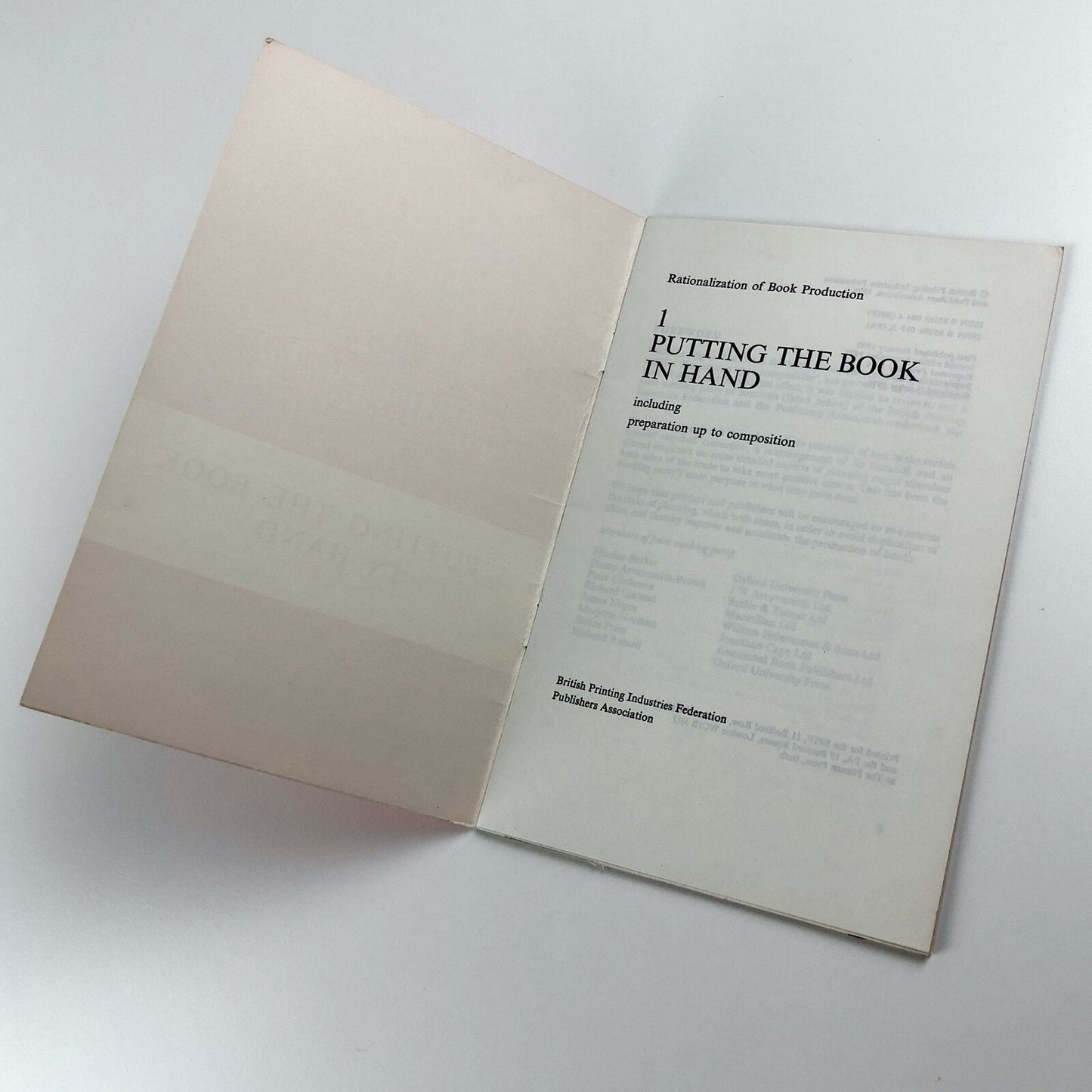 Rationalization of Book Production | 1: Putting the Book in Hand | BPIF, 1975