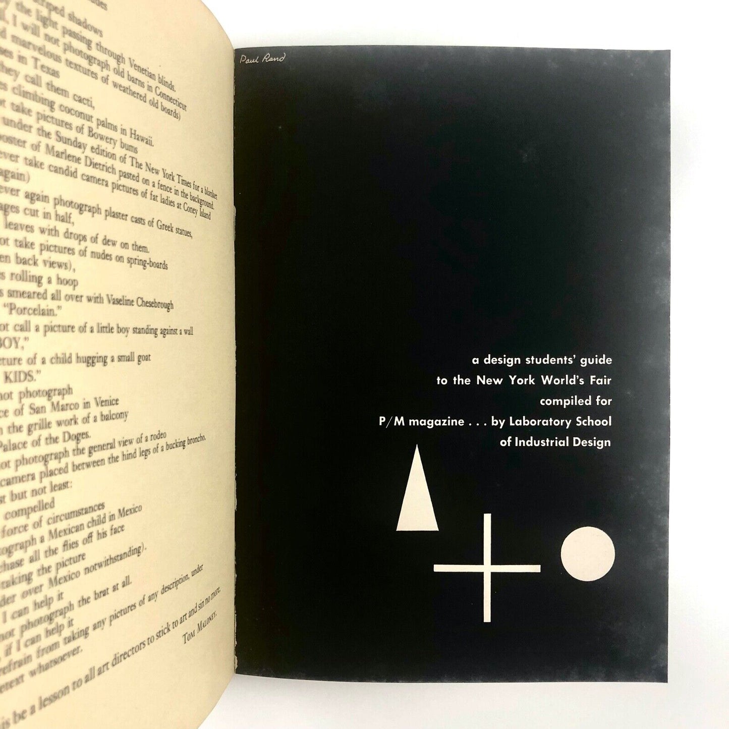 PM - An Intimate Journal for Art Directors | Vol V, No 2 – August/September 1939 | World's Fair | Paul Rand
