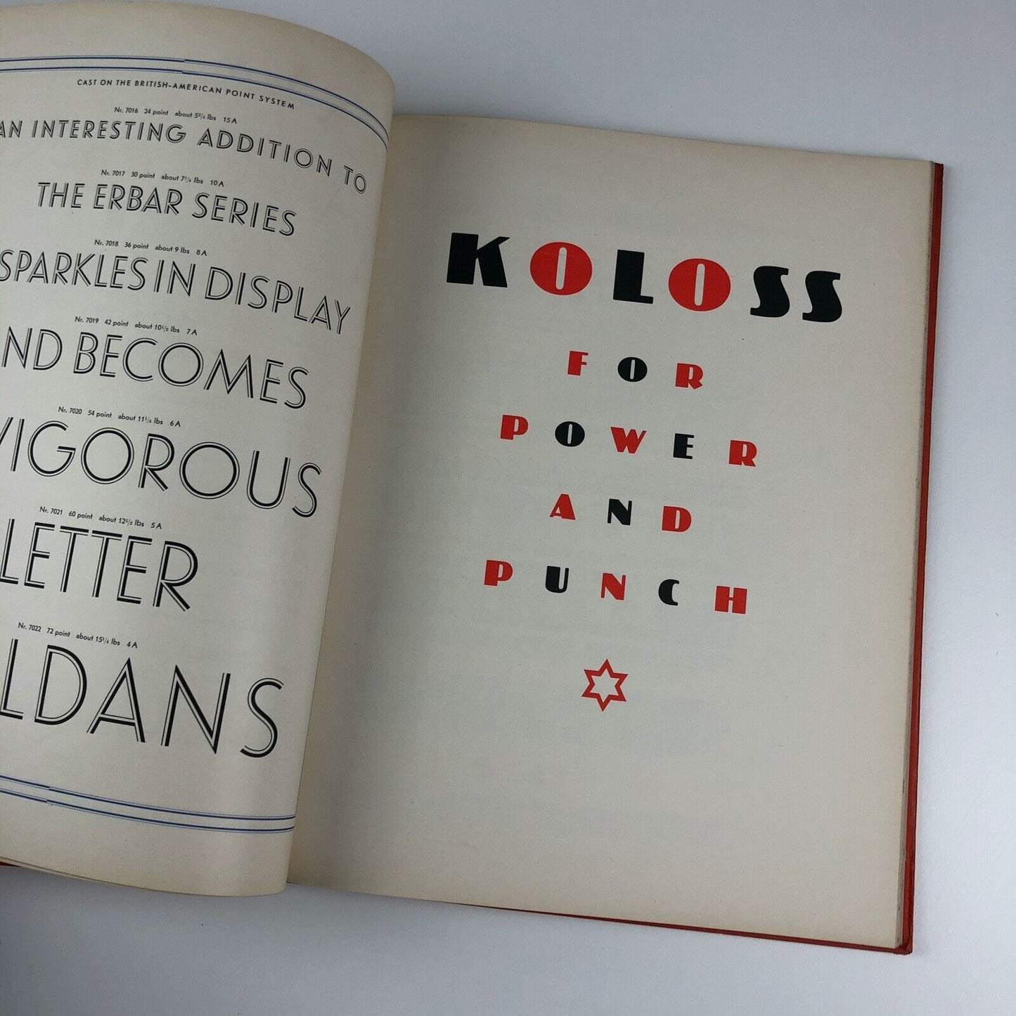 Soldans Types | The Erbar Grotesque in Three Series | Type specimen brochure | Designed by Jakob Erbar
