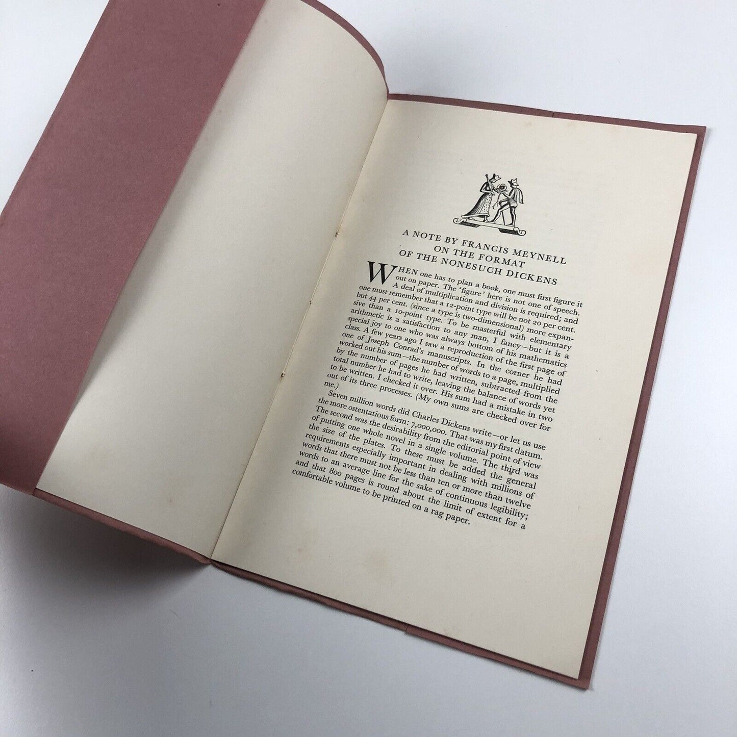 A Note on the Format – The Nonesuch Dickens | Nonesuch Press, 1937 | Text by Francis Meynell