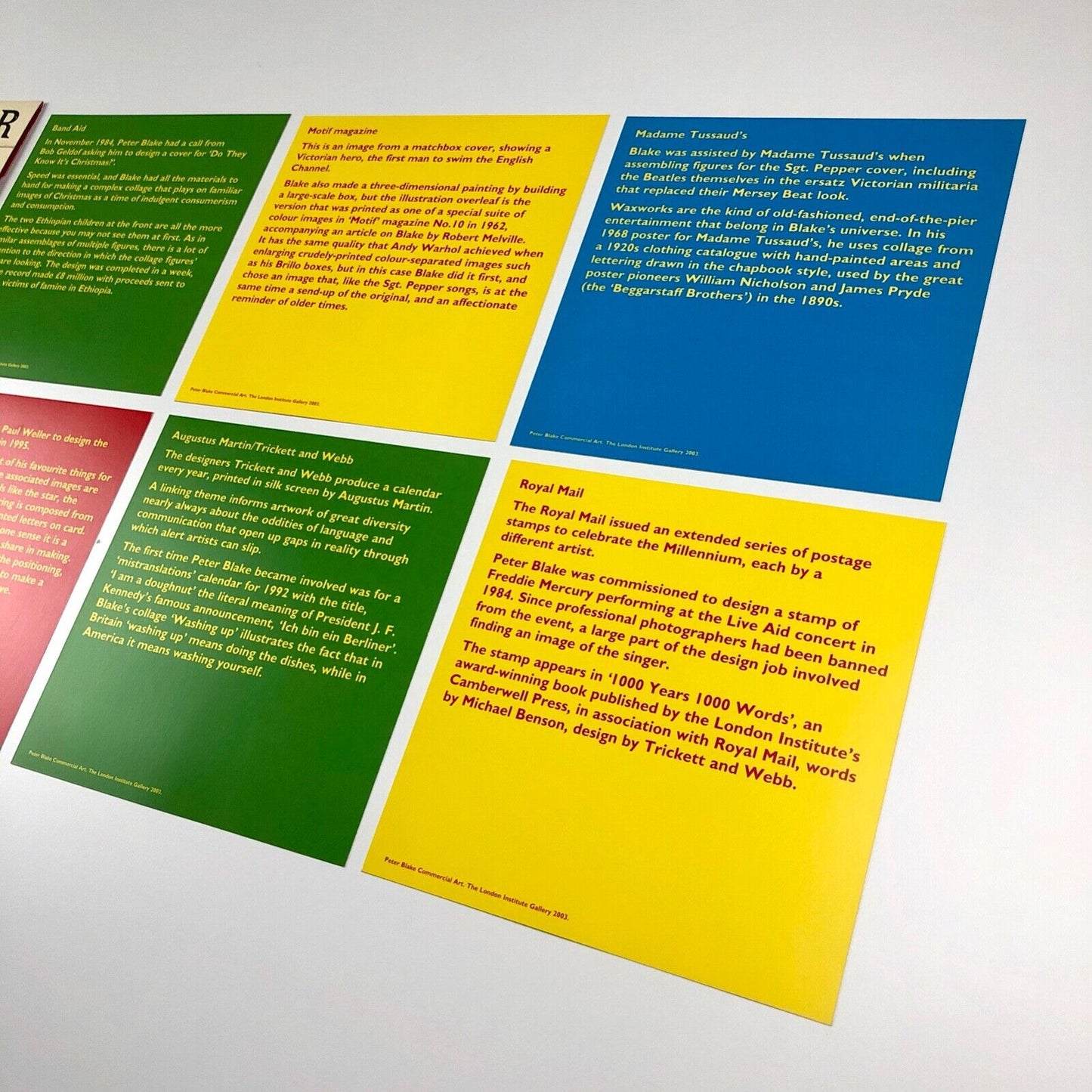 Peter Blake Commercial Art – sleeve and eight cards | The London Institute 2003