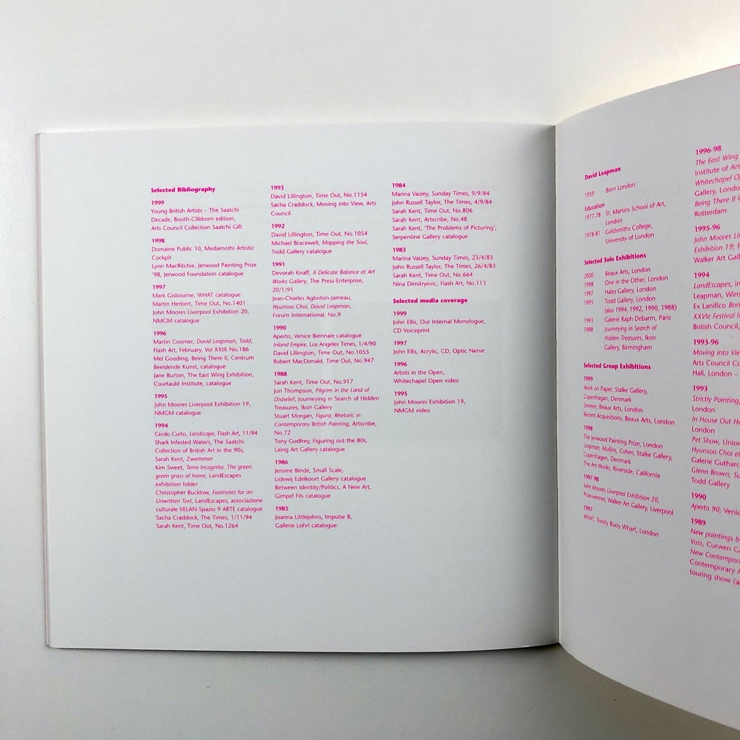 David Leapman | Beaux Arts exhibition catalogue, 2000