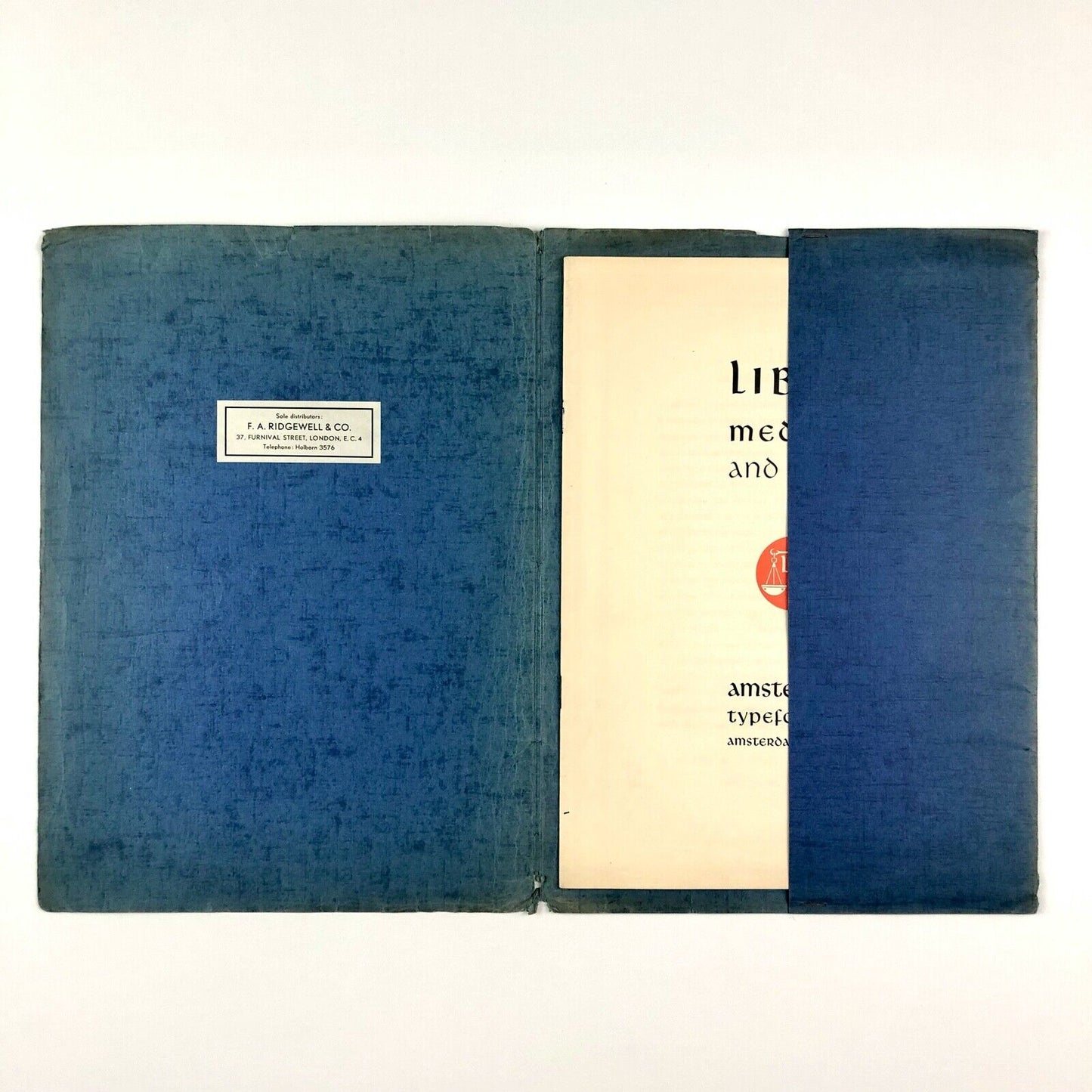 Libra Medium and Light | Amsterdam Type Foundry type specimen | S.H. de Roos | Undated, presumed c.1938