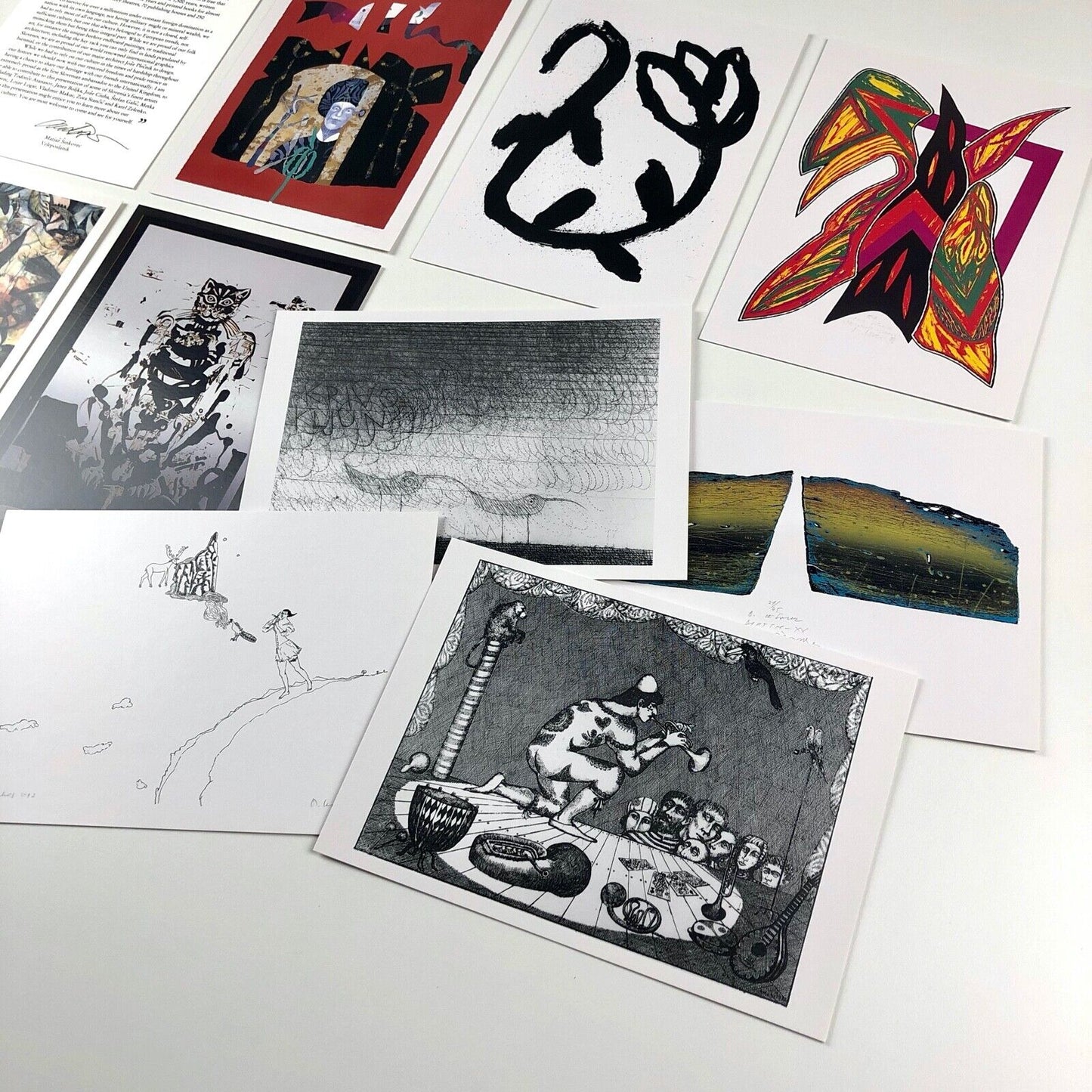 Printmakers from Slovenia – CCA Galleries | Exhibition postcards and folder, 1993