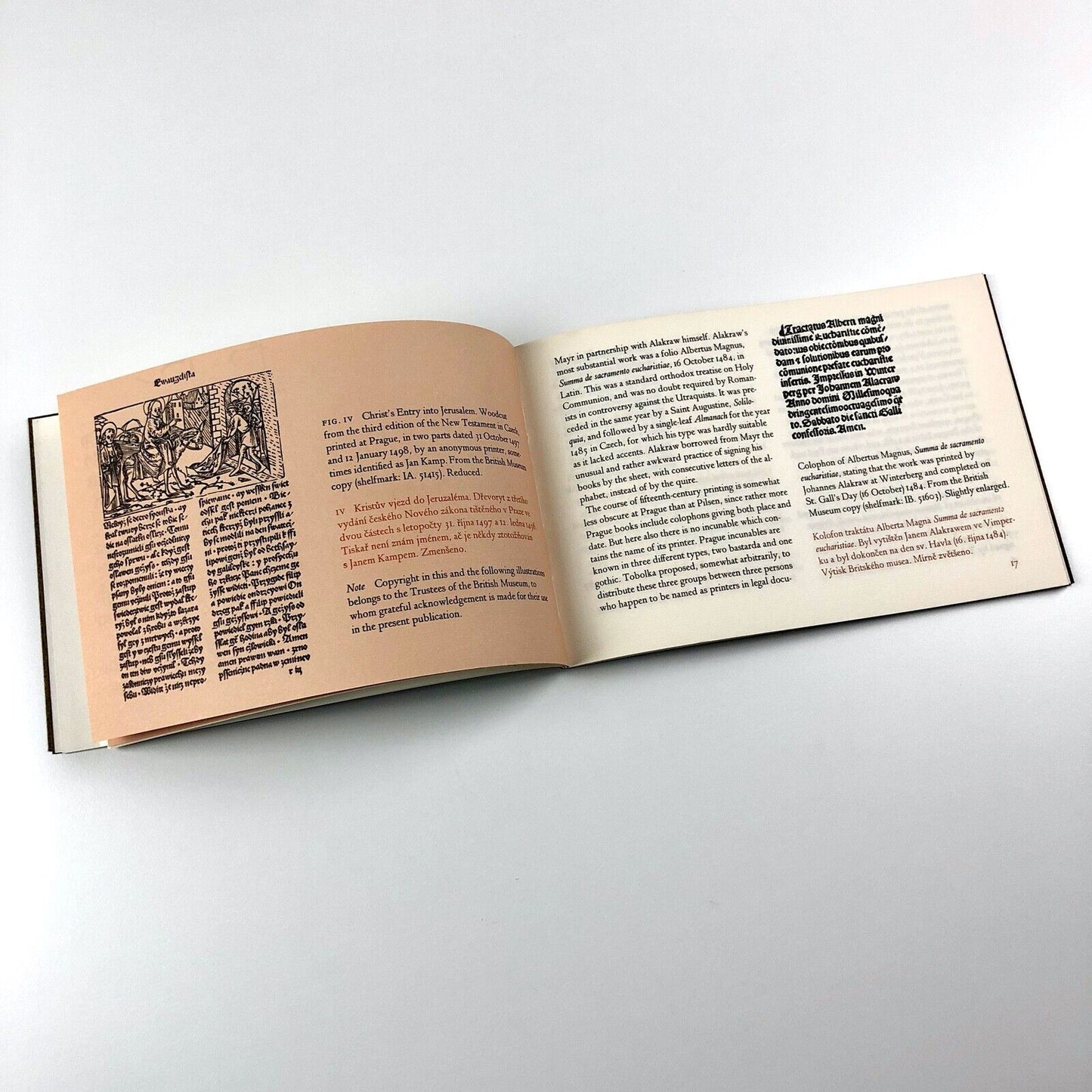 Printing in Czechoslovakia in the Fifteenth Century. Five hundred years | The Association Typographique Internationale, London, 1969