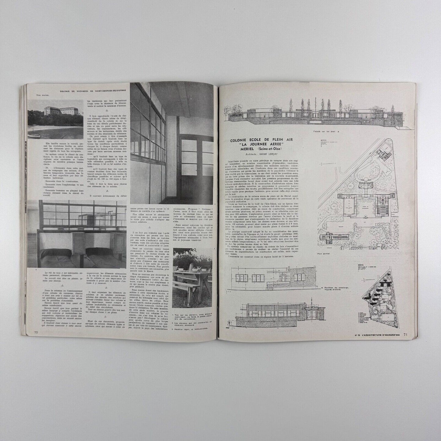 L'architecture d’aujourd’hui. L’architecture et l’enfance. No. 25, August 1949 | Ascoral des Jeaunes. Le Corbusier connection