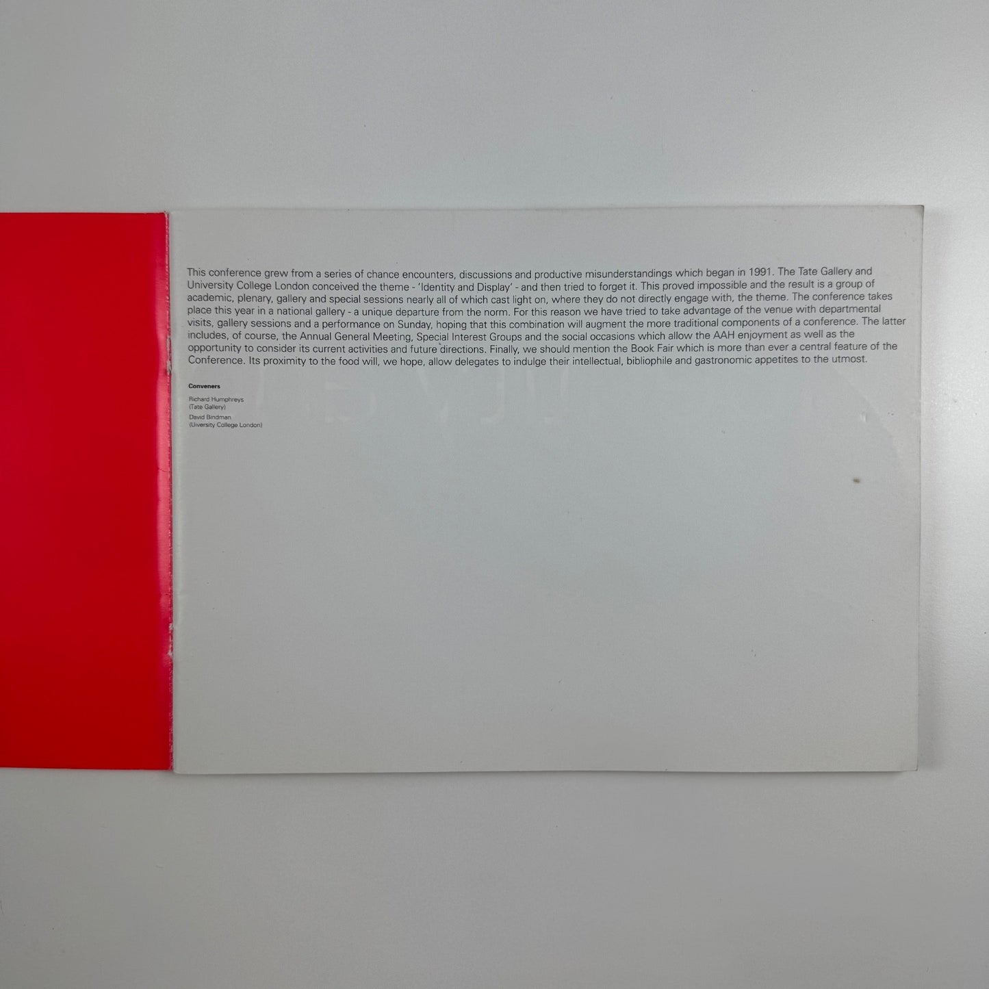 Identity and Display. Association of Art Historians 19th Annual Conference