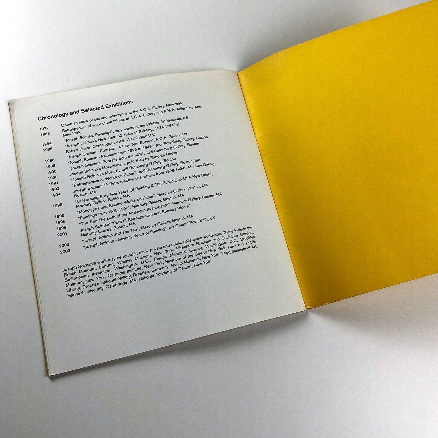 Joseph Solman: Seventy Years of Painting | Six Chapel Row / Mercury Gallery 2003