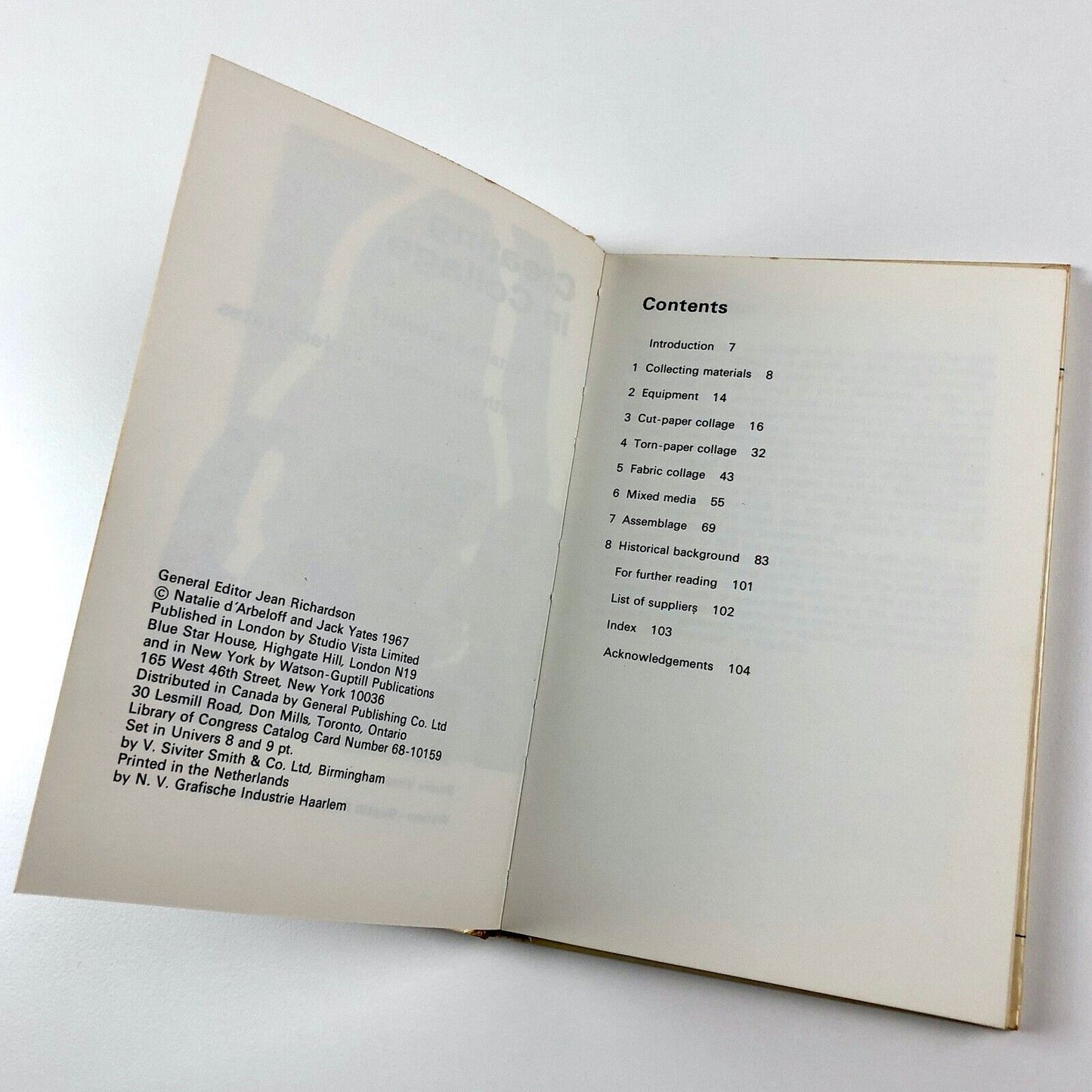 Creating in Collage, Natalie d'Arbeloff & Jack Yates | Studio Vista hardback, 1967