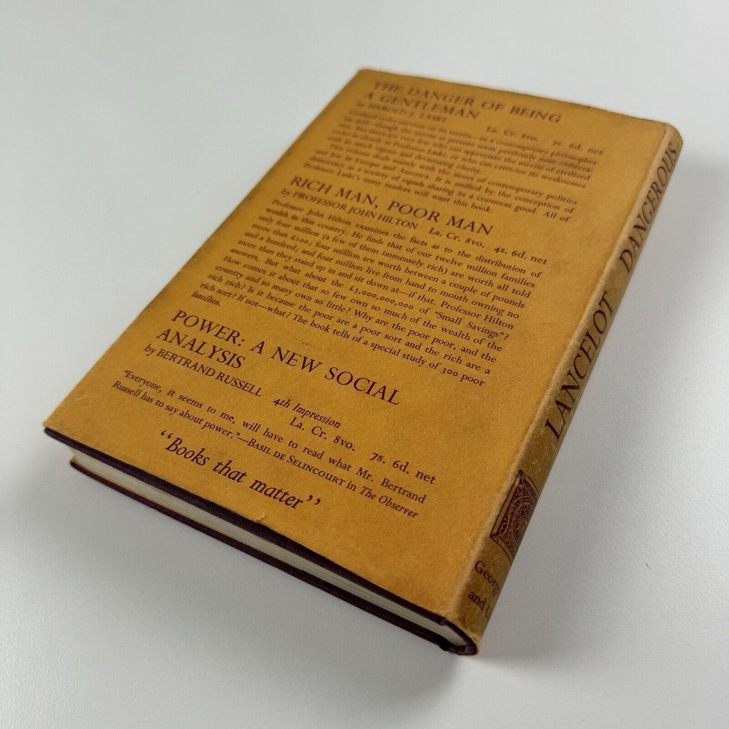 Dangerous Thoughts, by Lancelot Hogben | Hardback | George Allen & Unwin, 1939