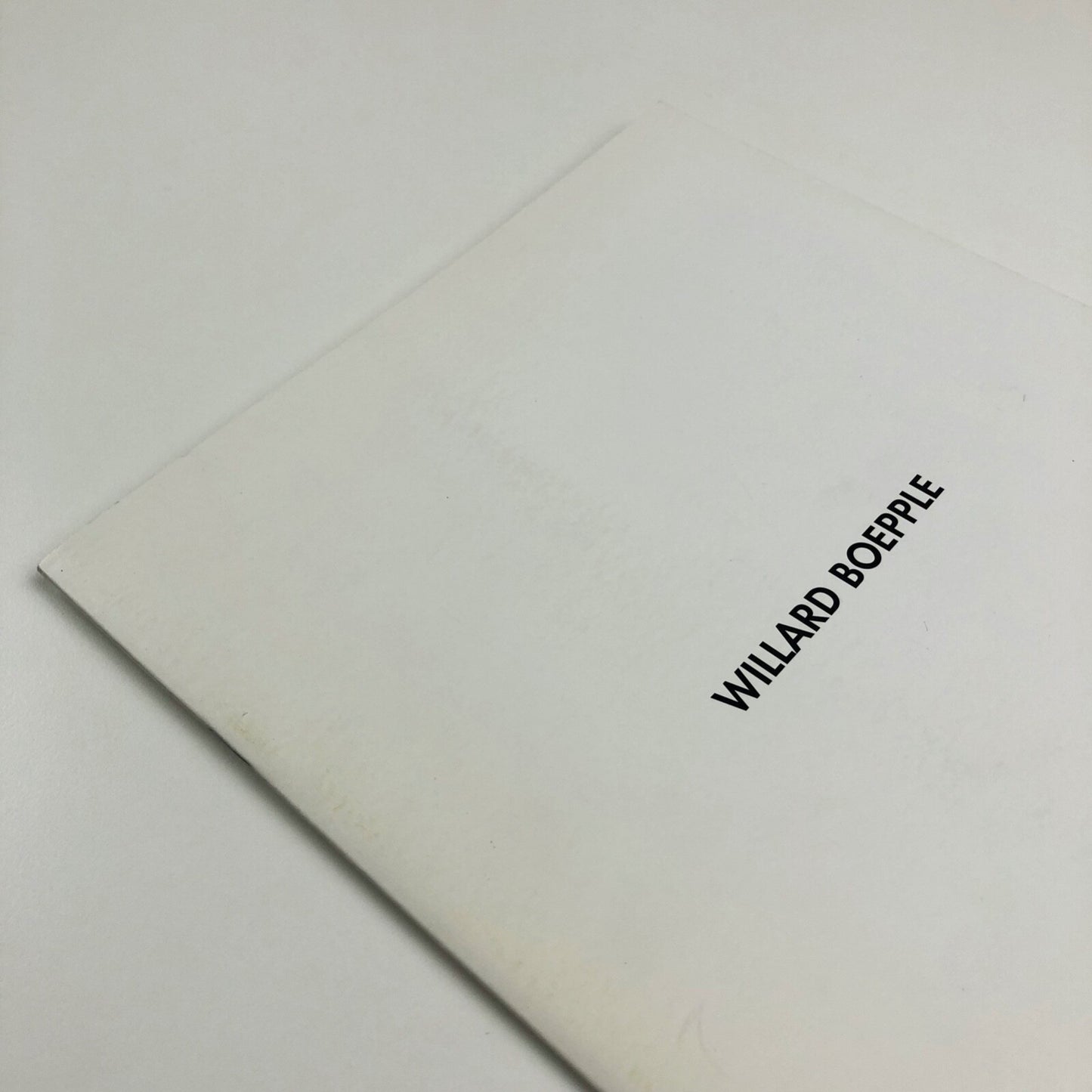 Willard Boepple: The Sense of Things | Broadbent Gallery / Maddox Arts | Catalogue, with private view card