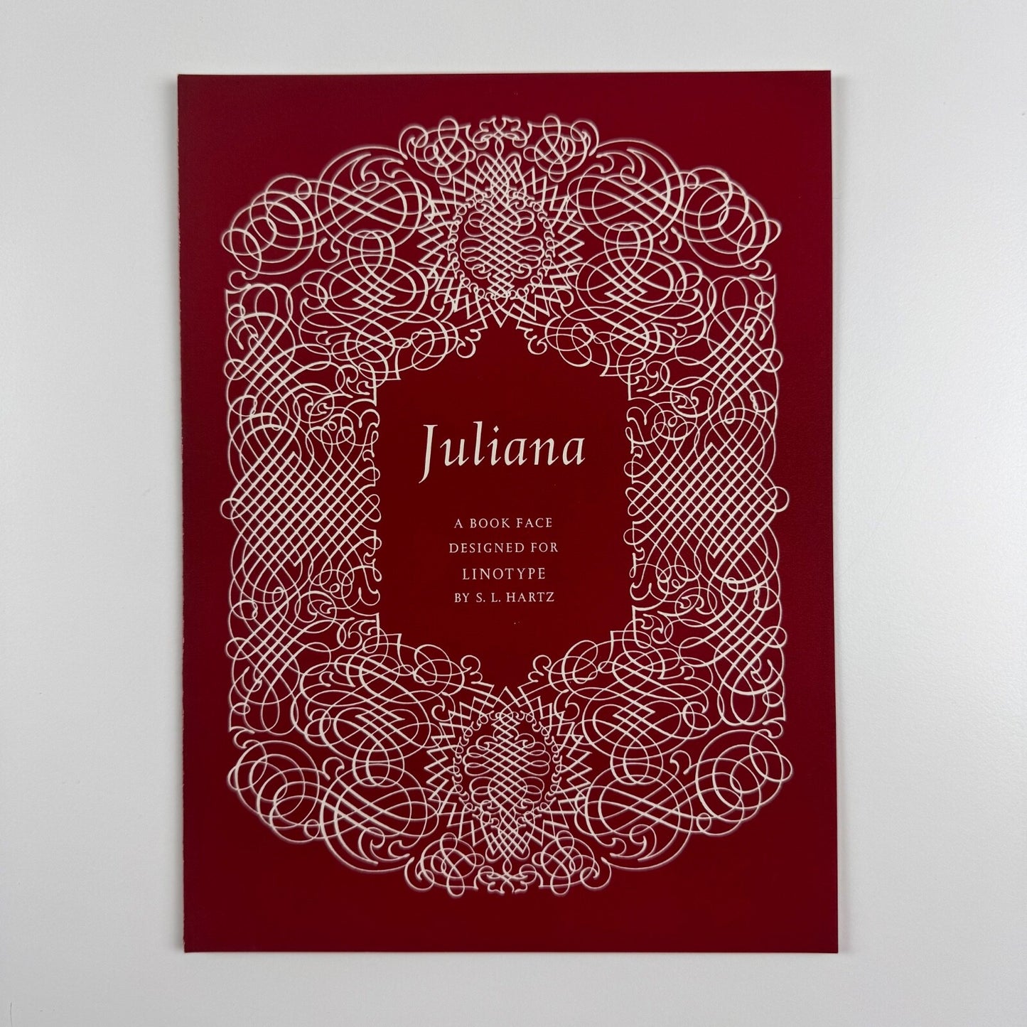 Type specimen sheet for Linotype Juliana A book face designed for Linotype by S.L. Hartz