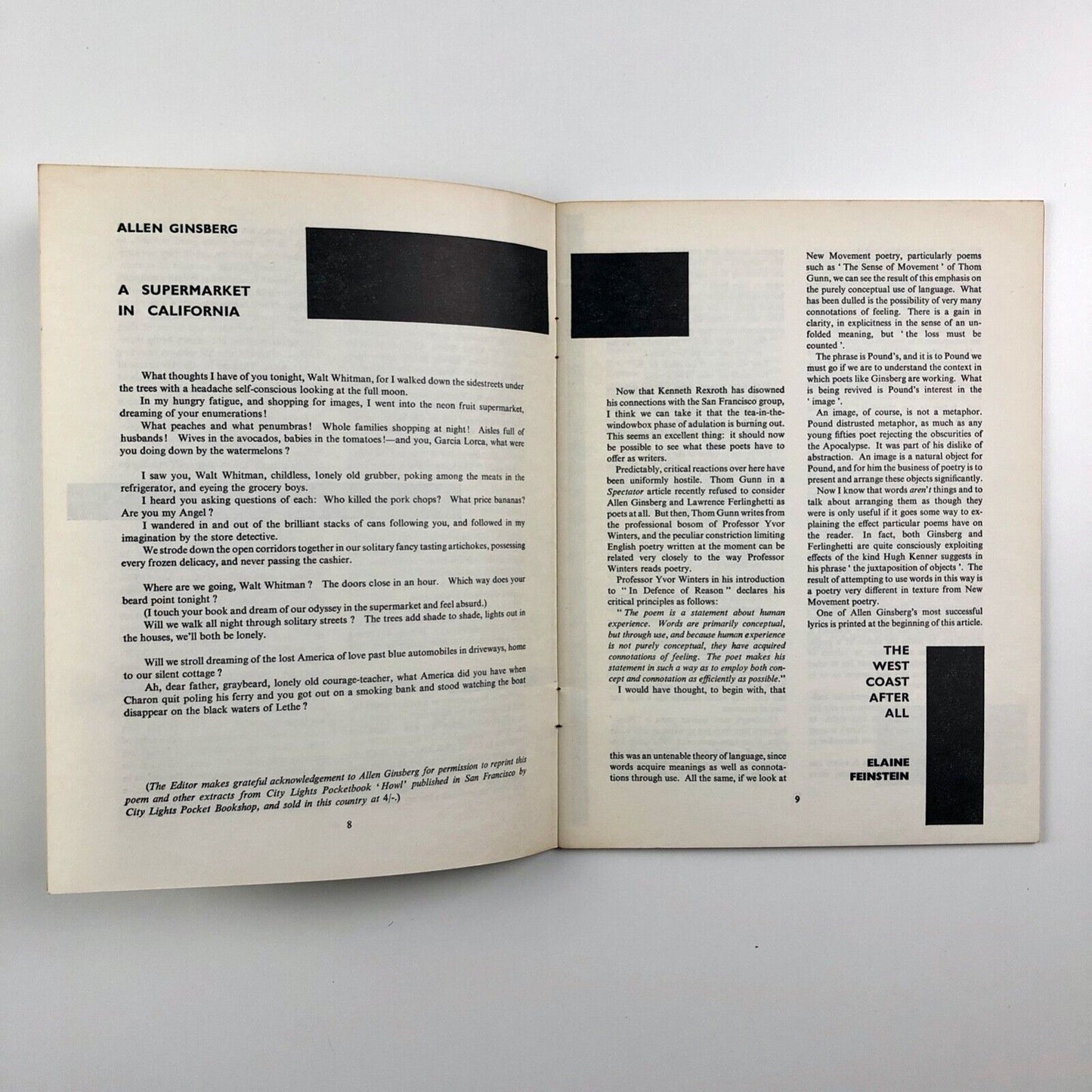 Cambridge Opinion magazine No. 14 | The writer out of society | Editor Elaine Feinstein
