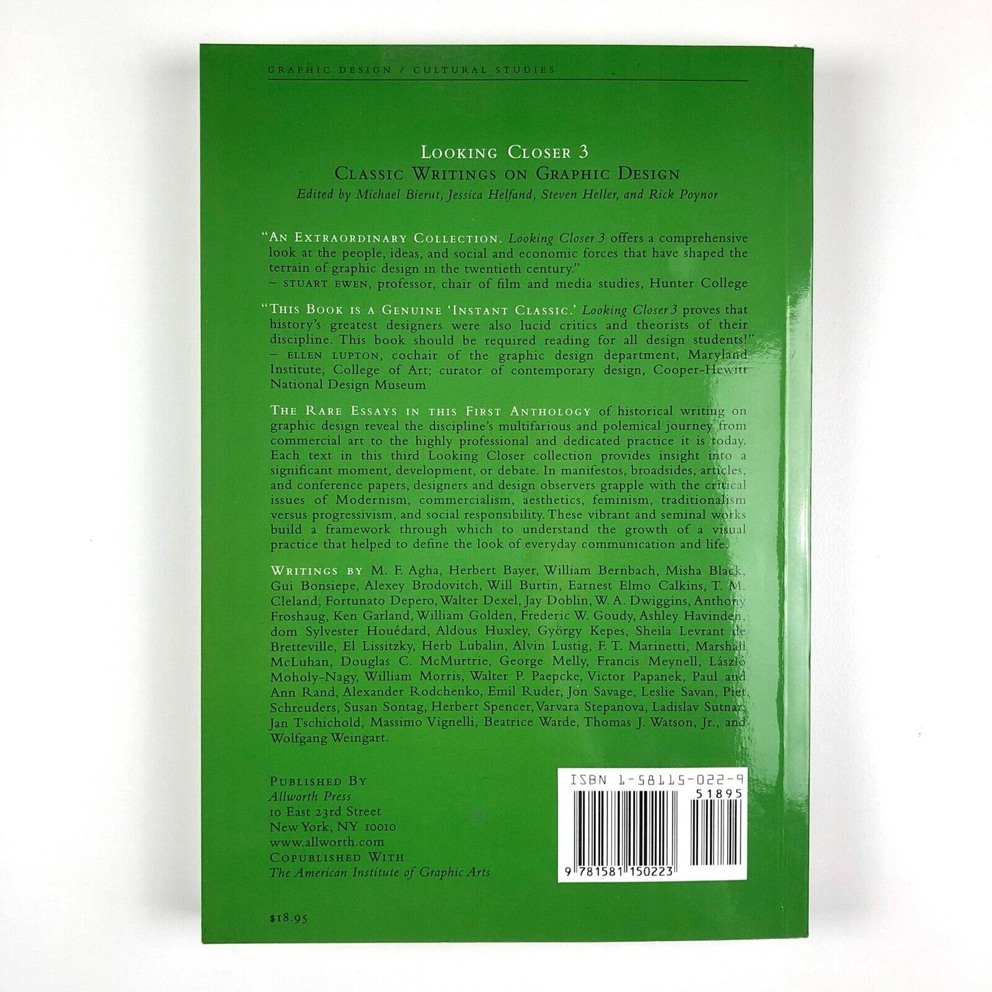 Looking Closer 3 | Classic Writings on Graphic Design | Introduction by Steven Heller and Rick Poynor | Allworth Press, 1999